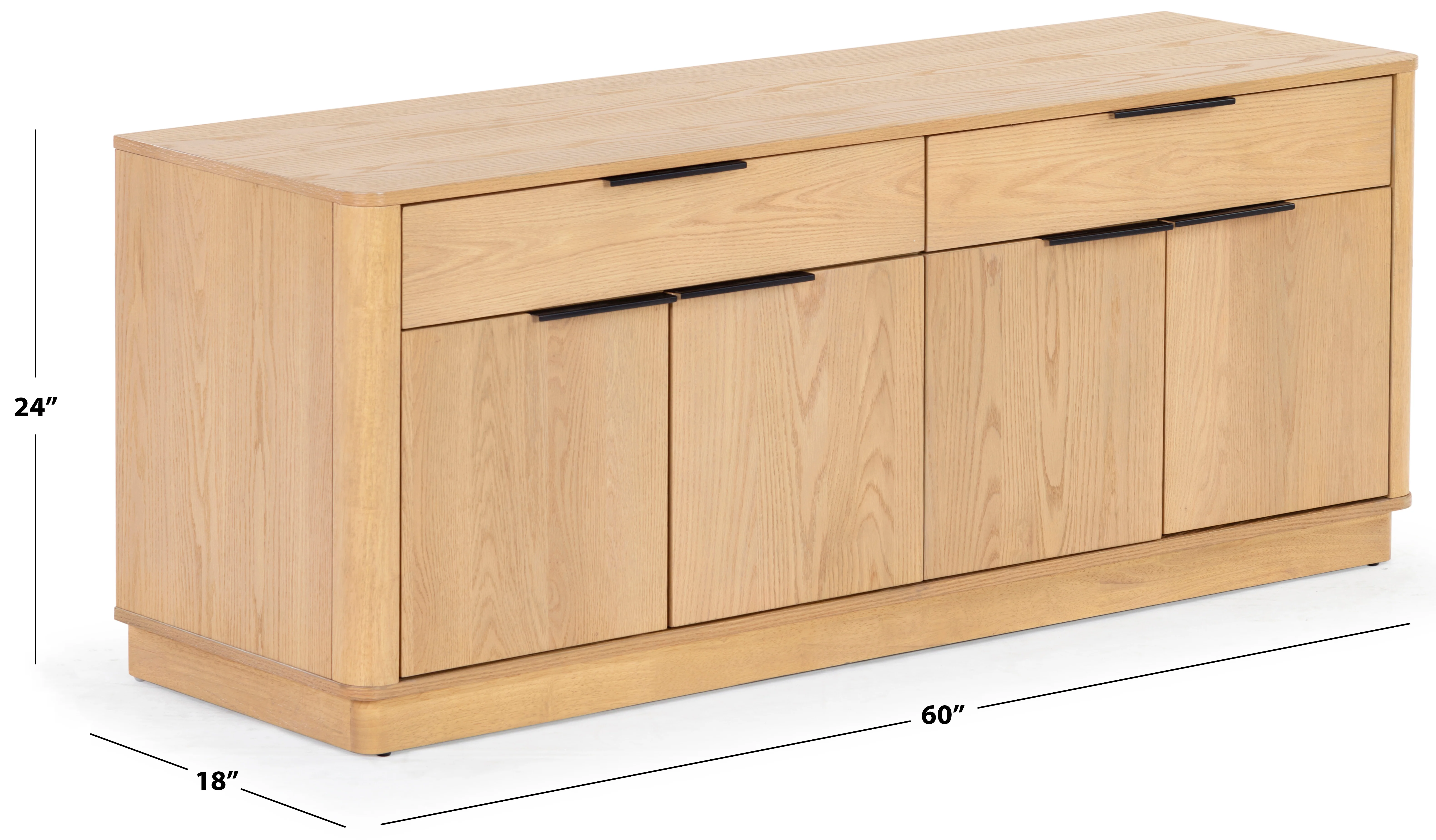 Gabrietta 2 Drawer Wood Sideboard And Tv Stand - Image 3