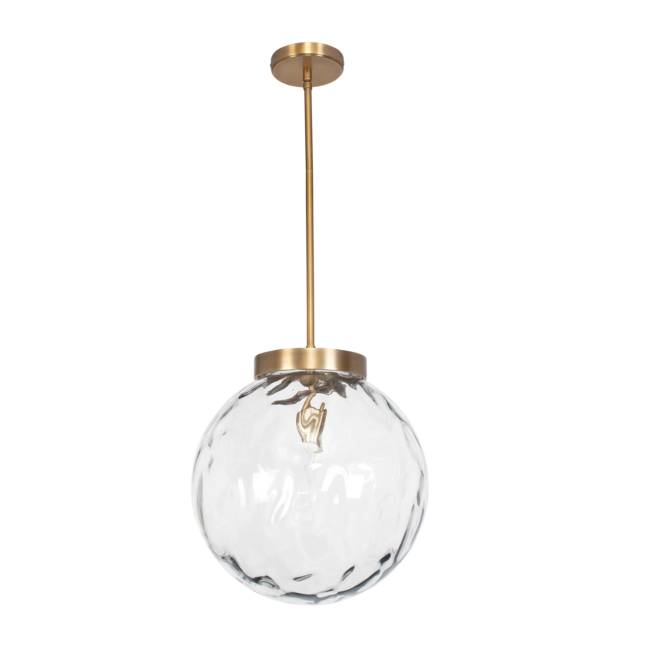 Gaia 1 Light Watered Glass Pendant - Image 10