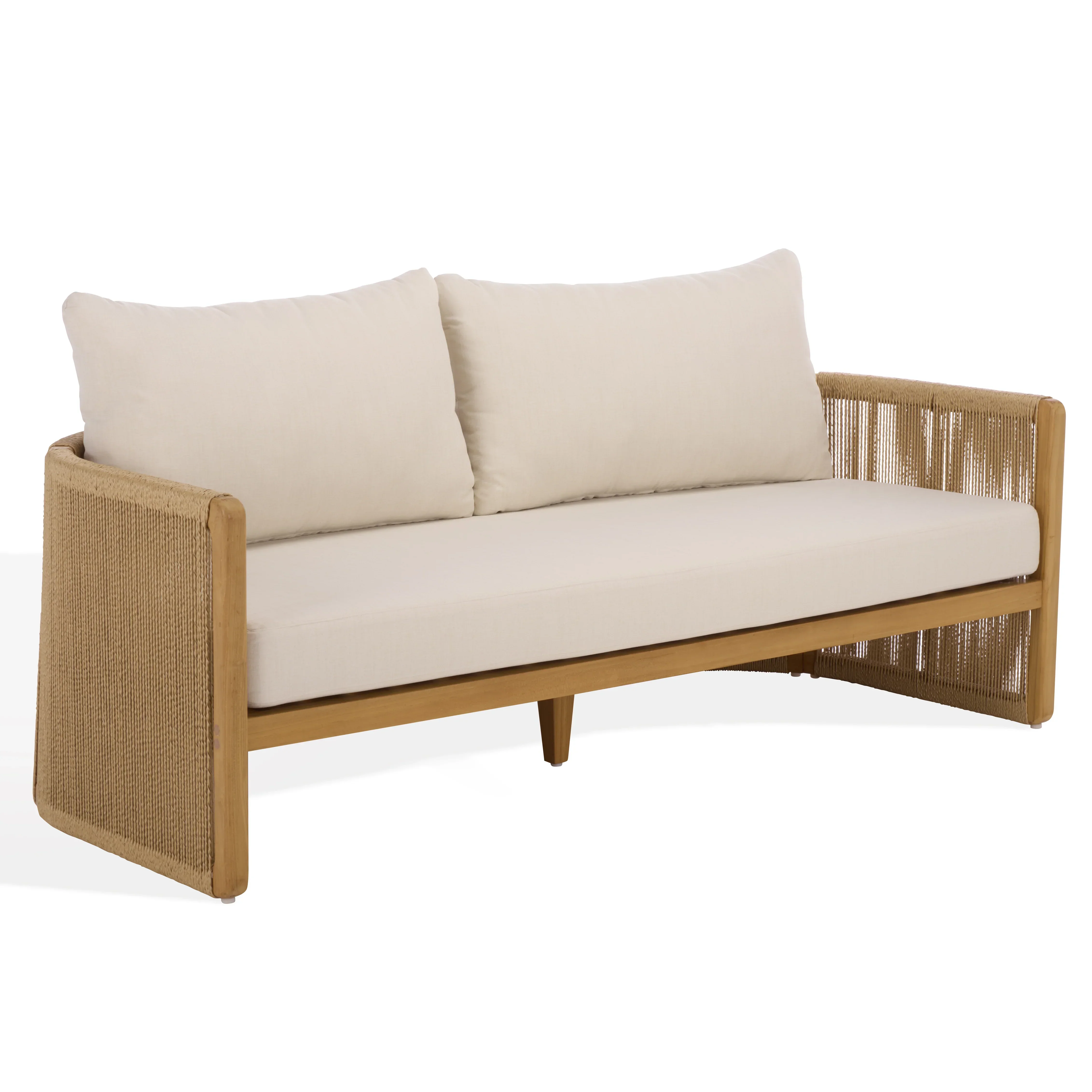Gale Teak And Hyacinth Patio Sofa - Image 3