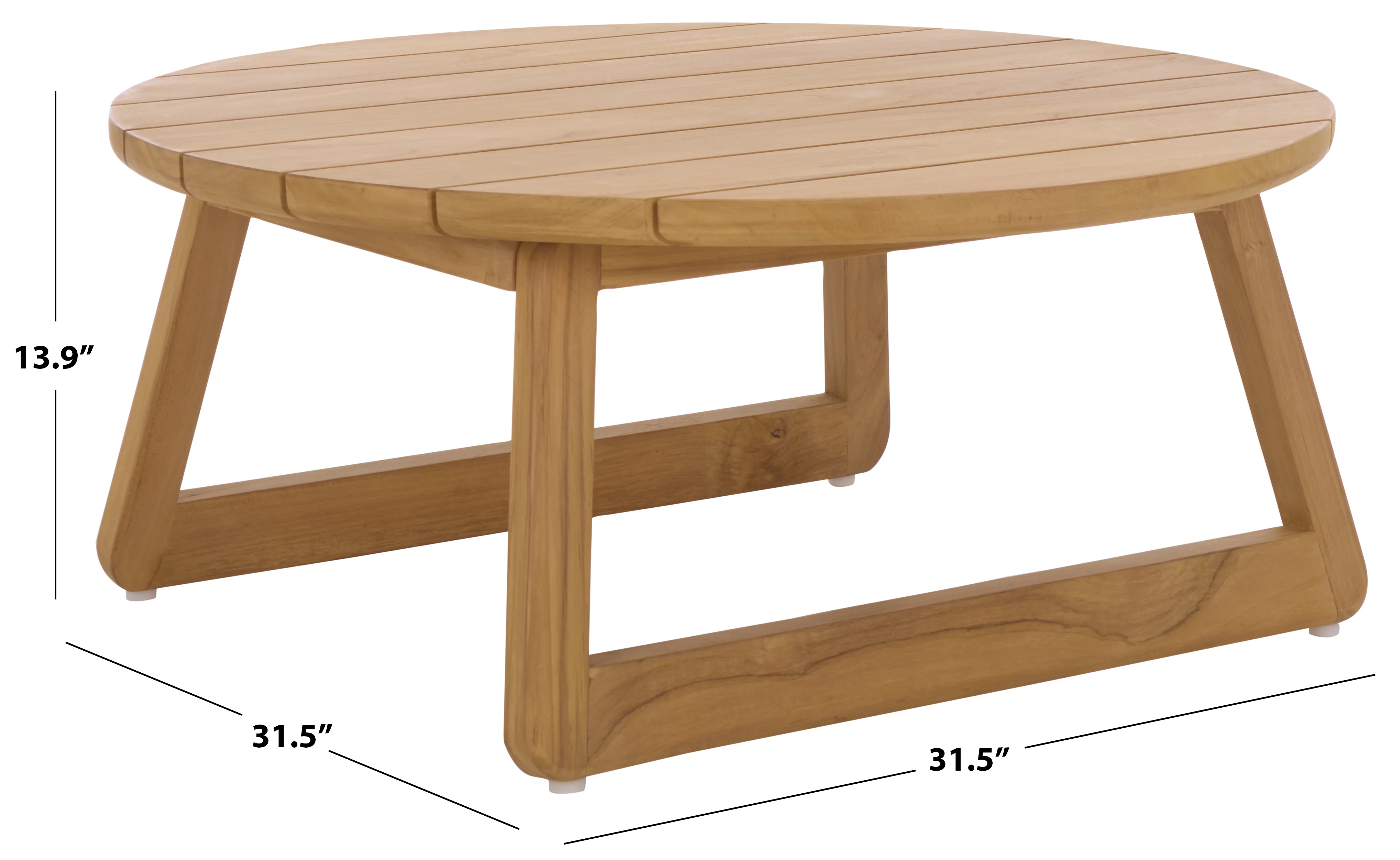 Gale Teak Outdoor Coffee Table - Image 6