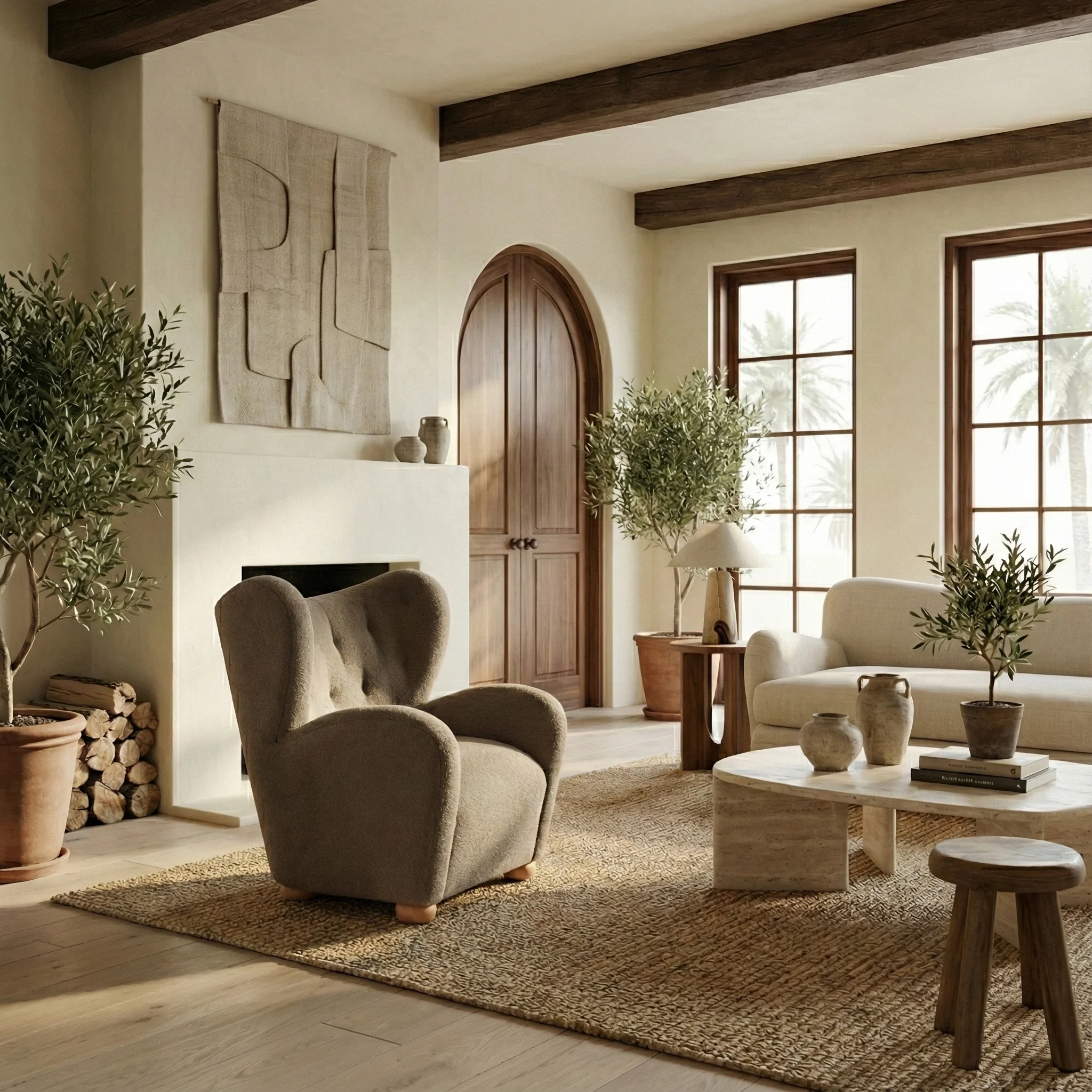 Galloway Wingback Teddy Accent Chair - Image 12