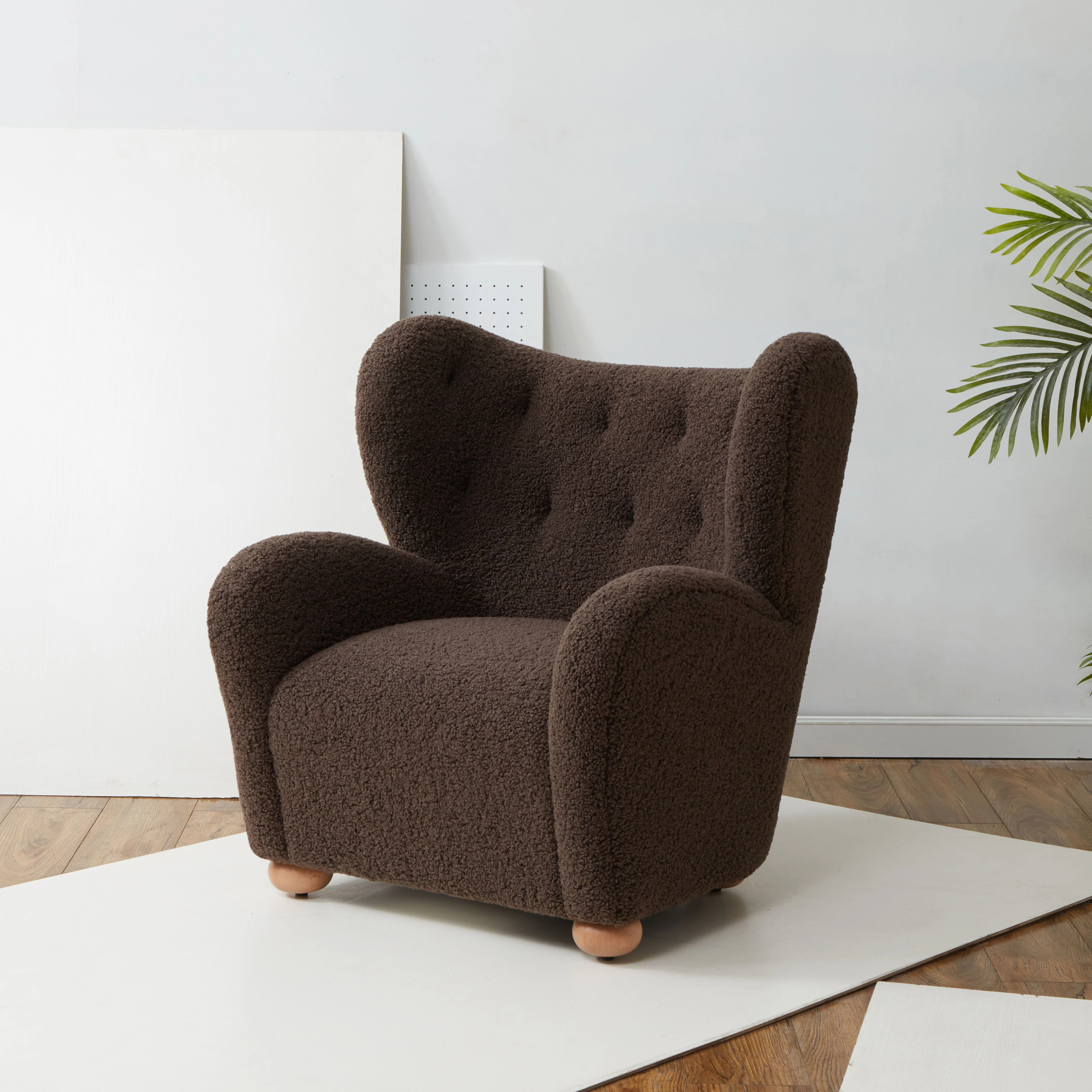 Galloway Wingback Teddy Accent Chair - Image 2