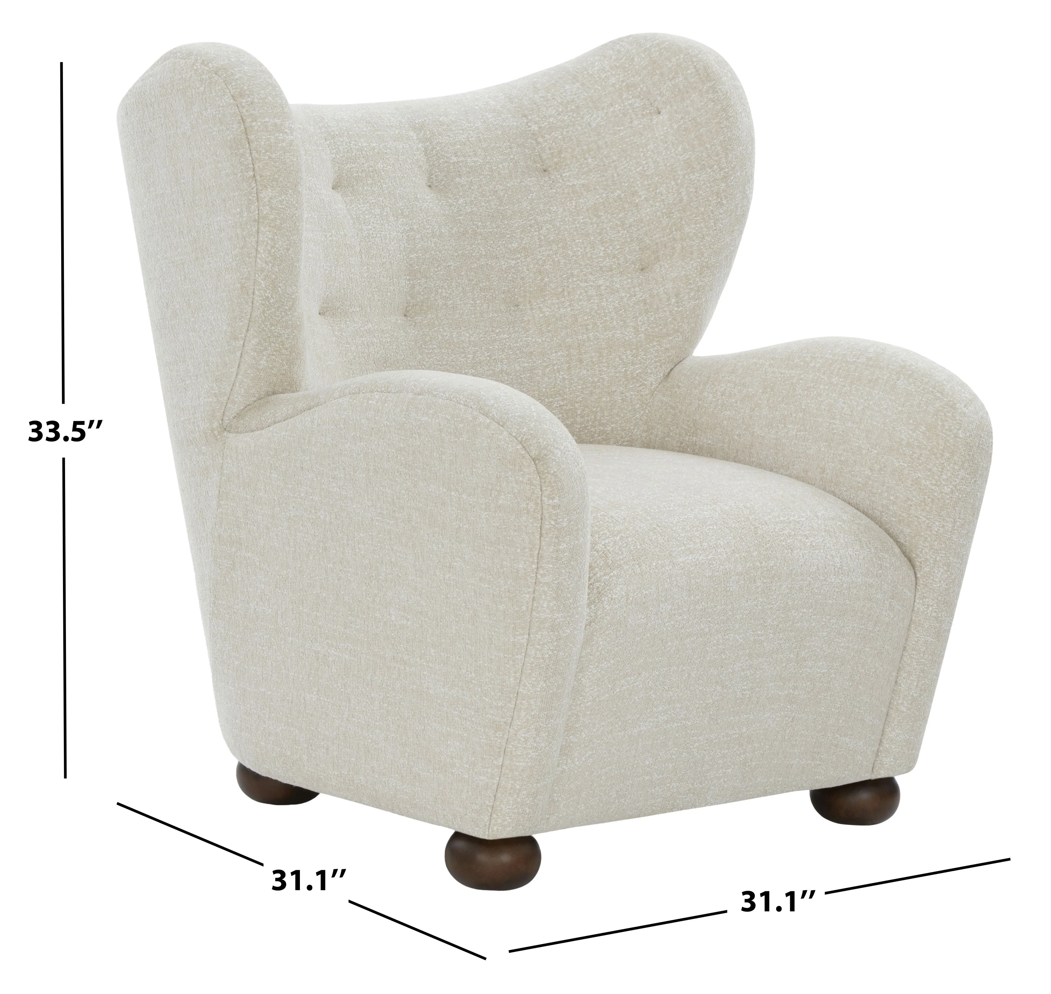 Galloway Wingback Teddy Accent Chair - Image 23