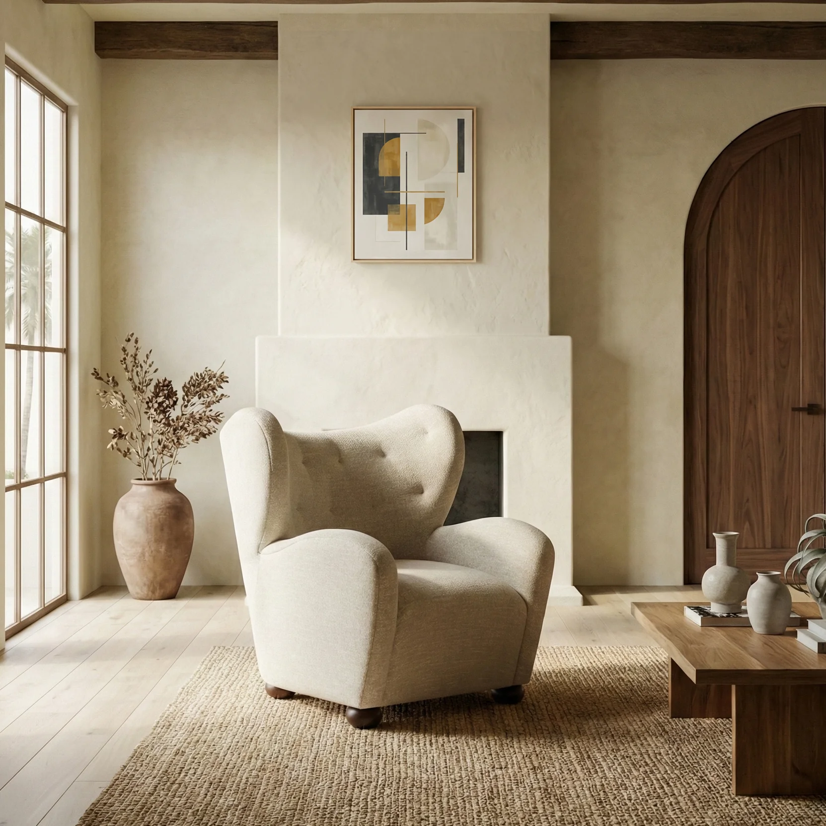 Galloway Wingback Teddy Accent Chair - Image 24