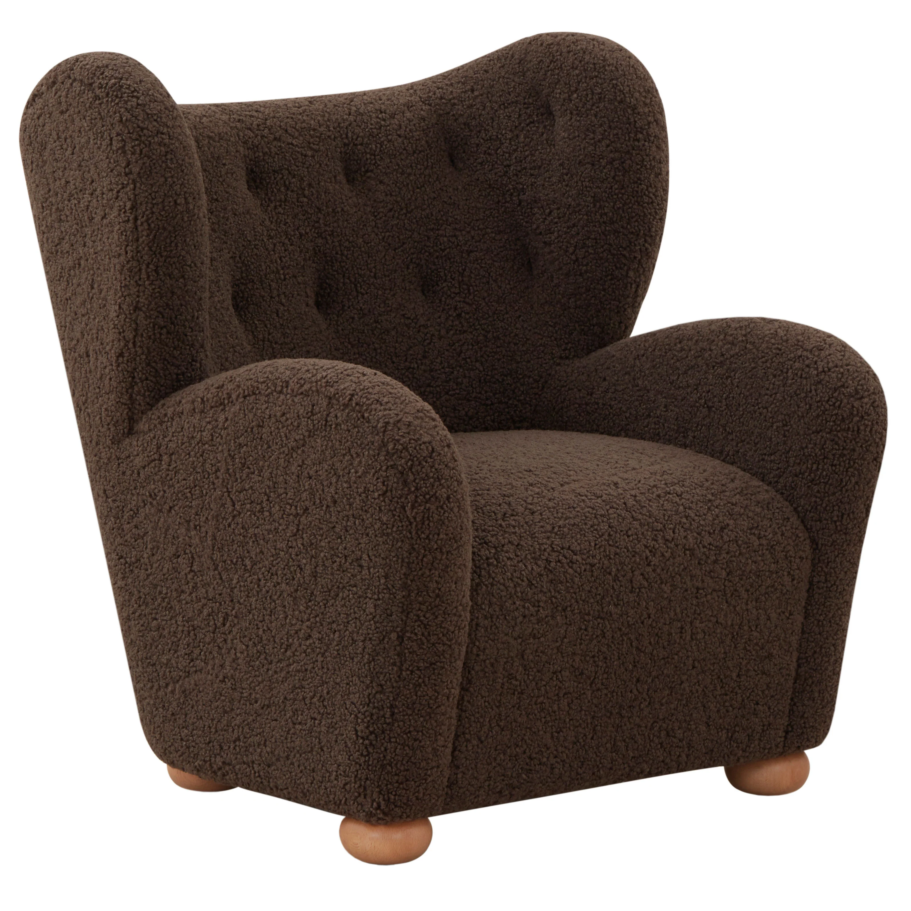 Galloway Wingback Teddy Accent Chair - Image 3