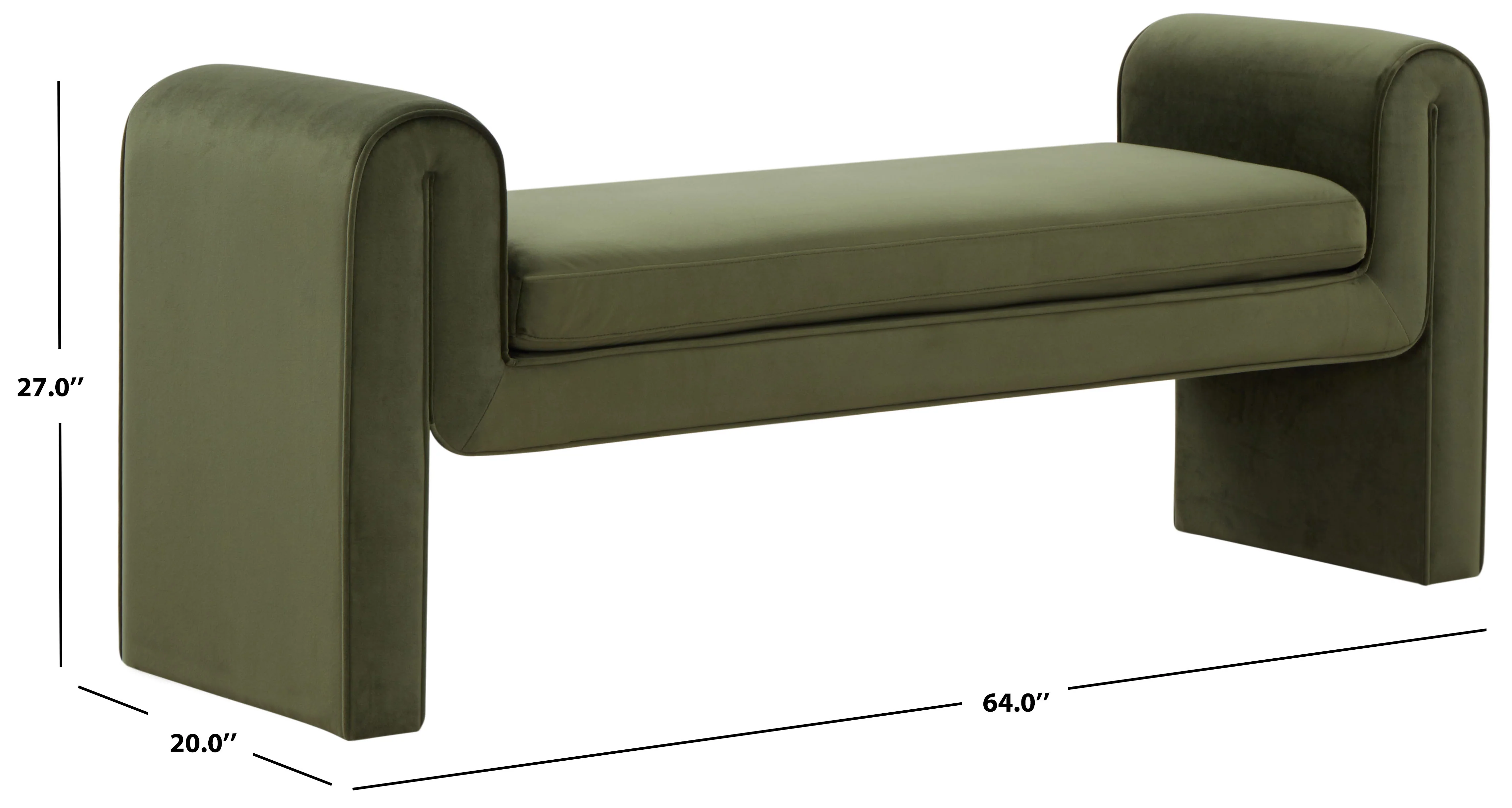 Garth Velvet Bench - Image 14