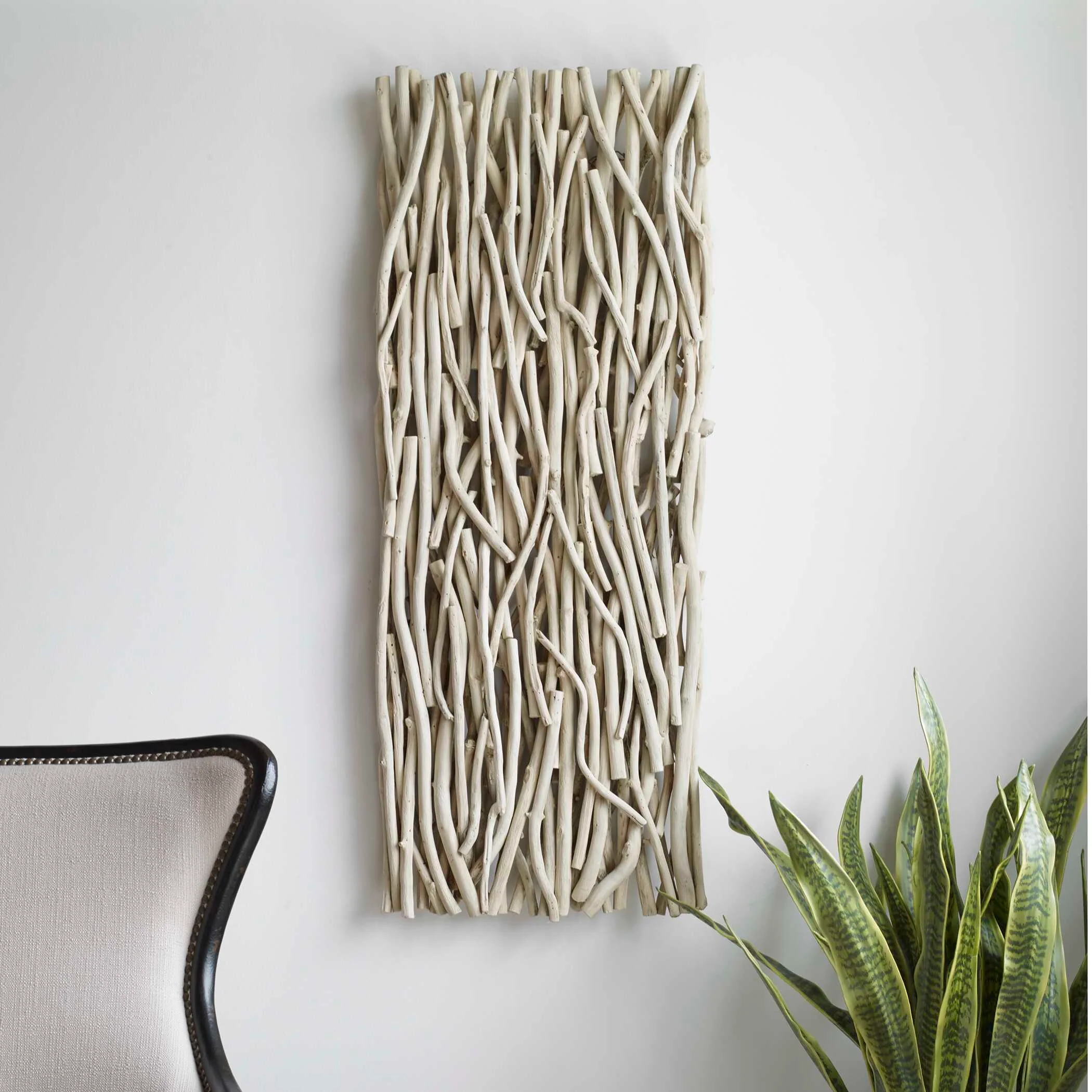 Gathered Teak Bleached Wood Wall Decor - Image 3