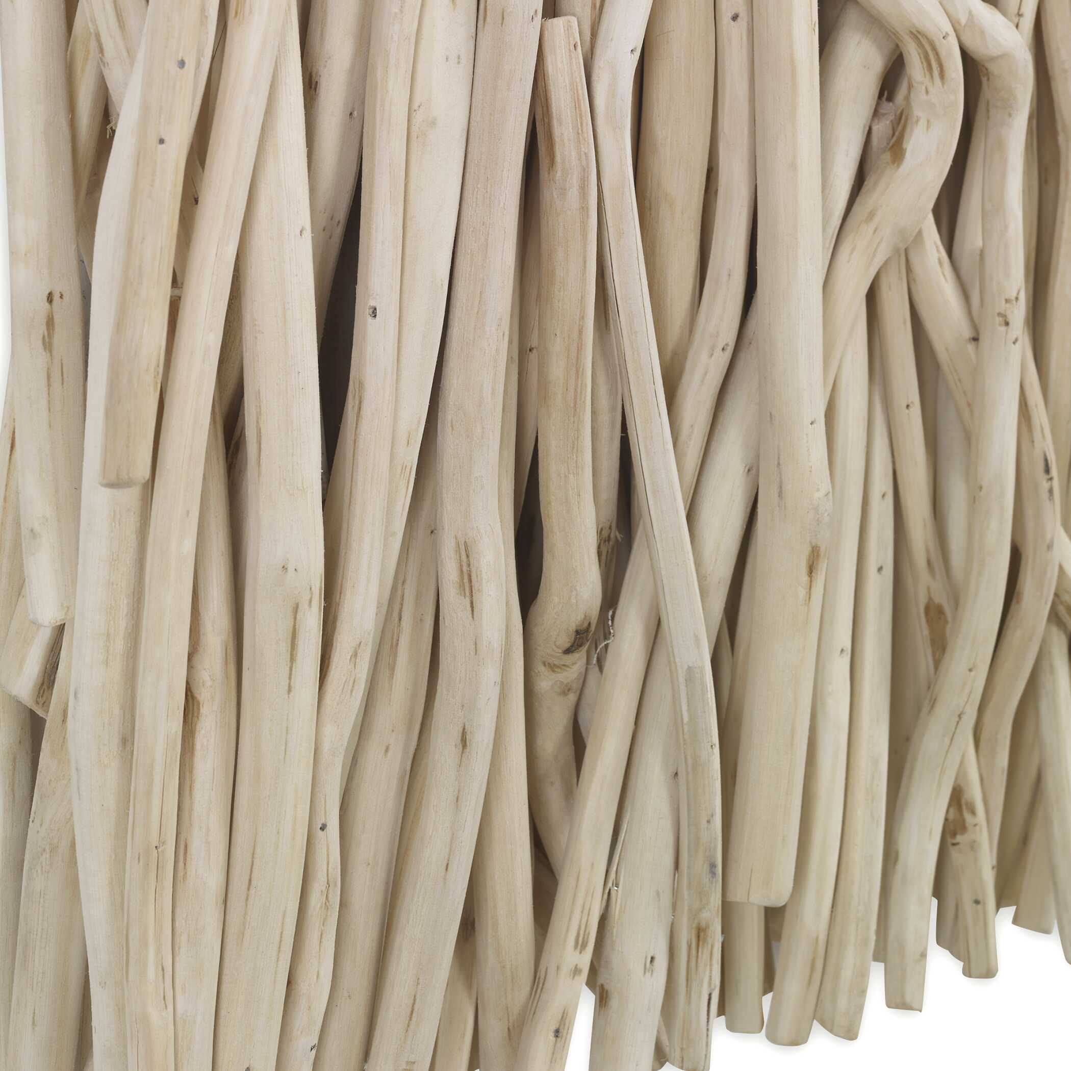 Gathered Teak Square Bleached Wood Wall Decor - Image 5