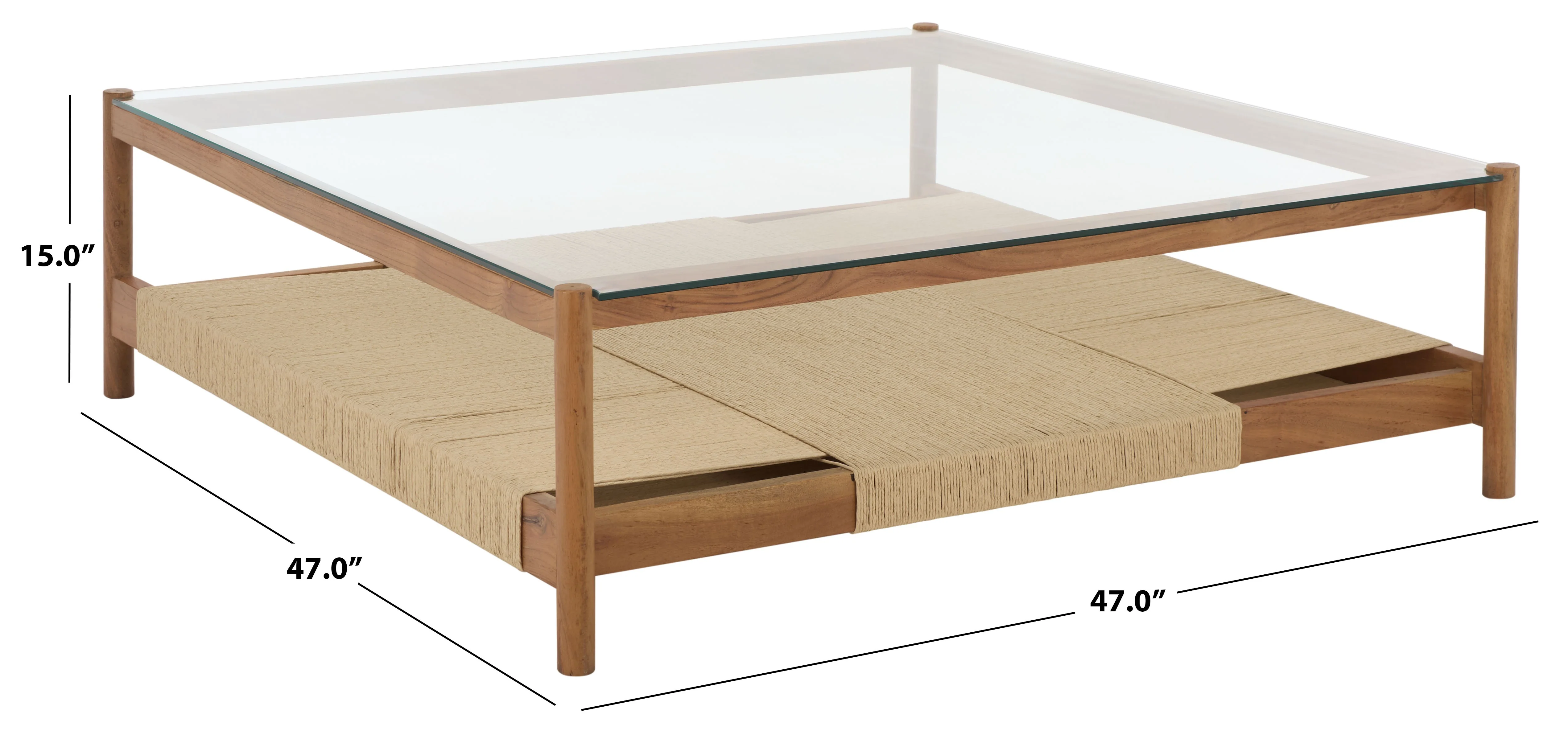 Gerard Wood & Glass Coffee Table - Image 5