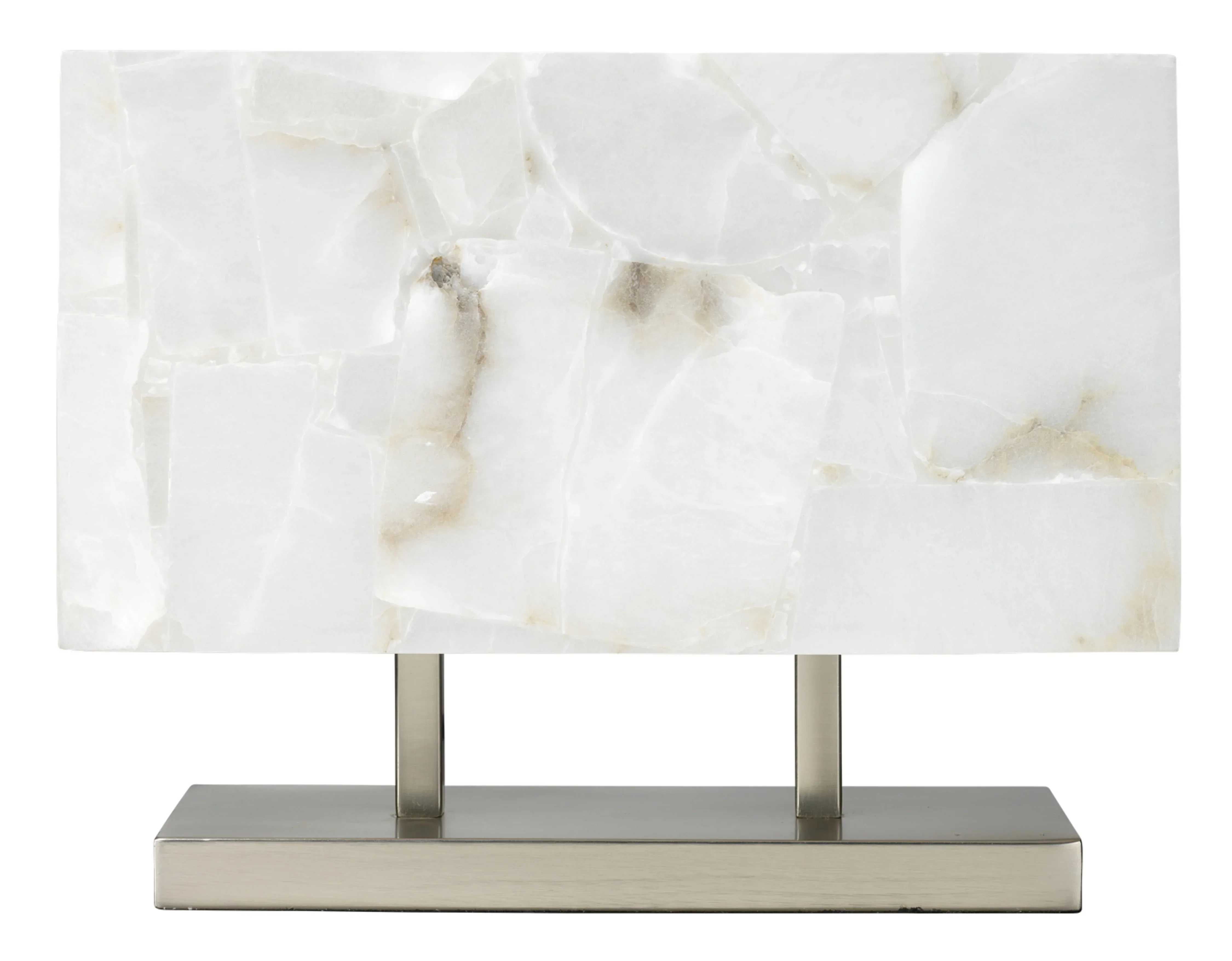 Ghost Horizon Alabaster Table Lamp, Silver