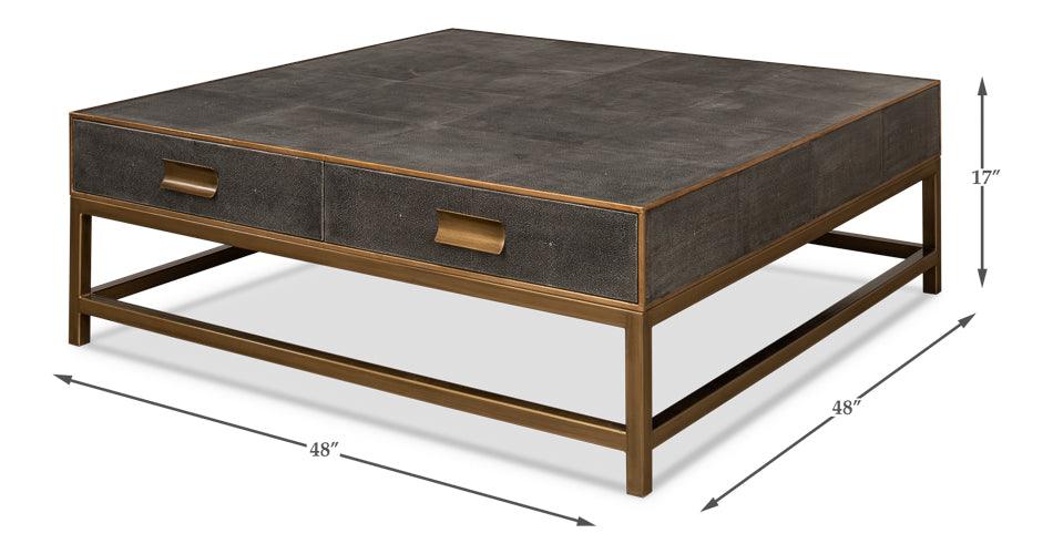 Gideon Shagreen Sq.Coffee Table - Image 6