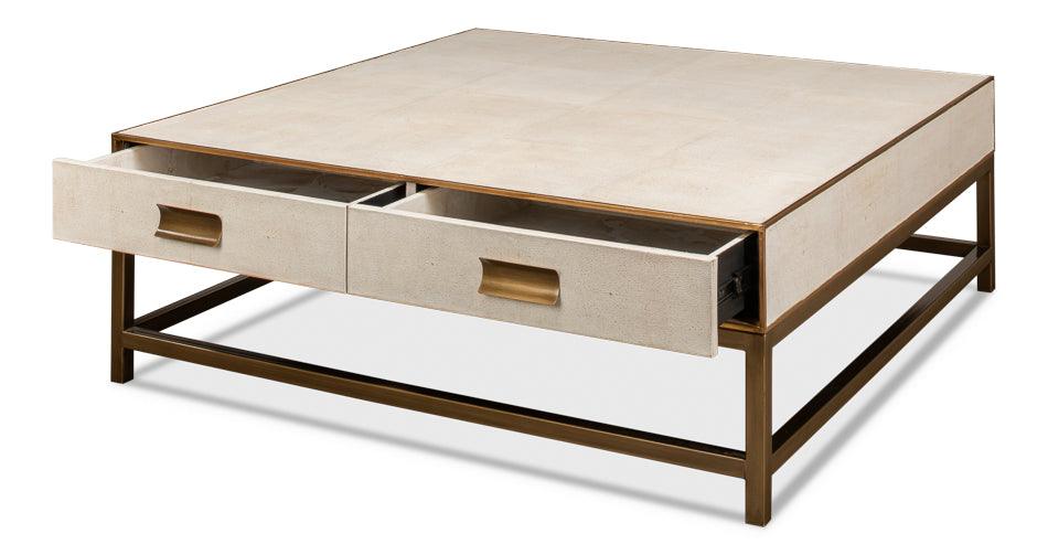 Gideon Shagreen Square Coffee Table - Image 3