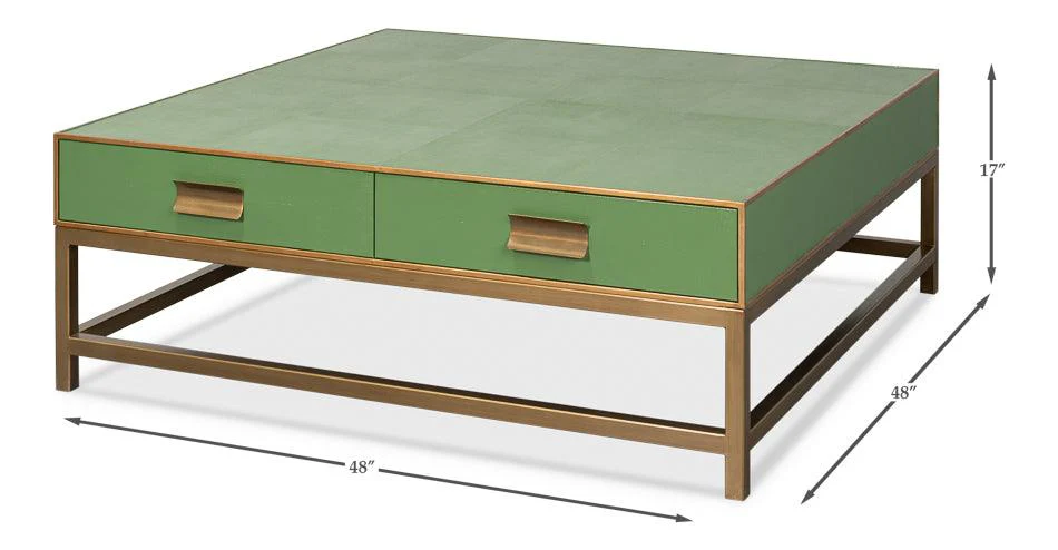 Gideon Shagreen Square Coffee Table - Image 6