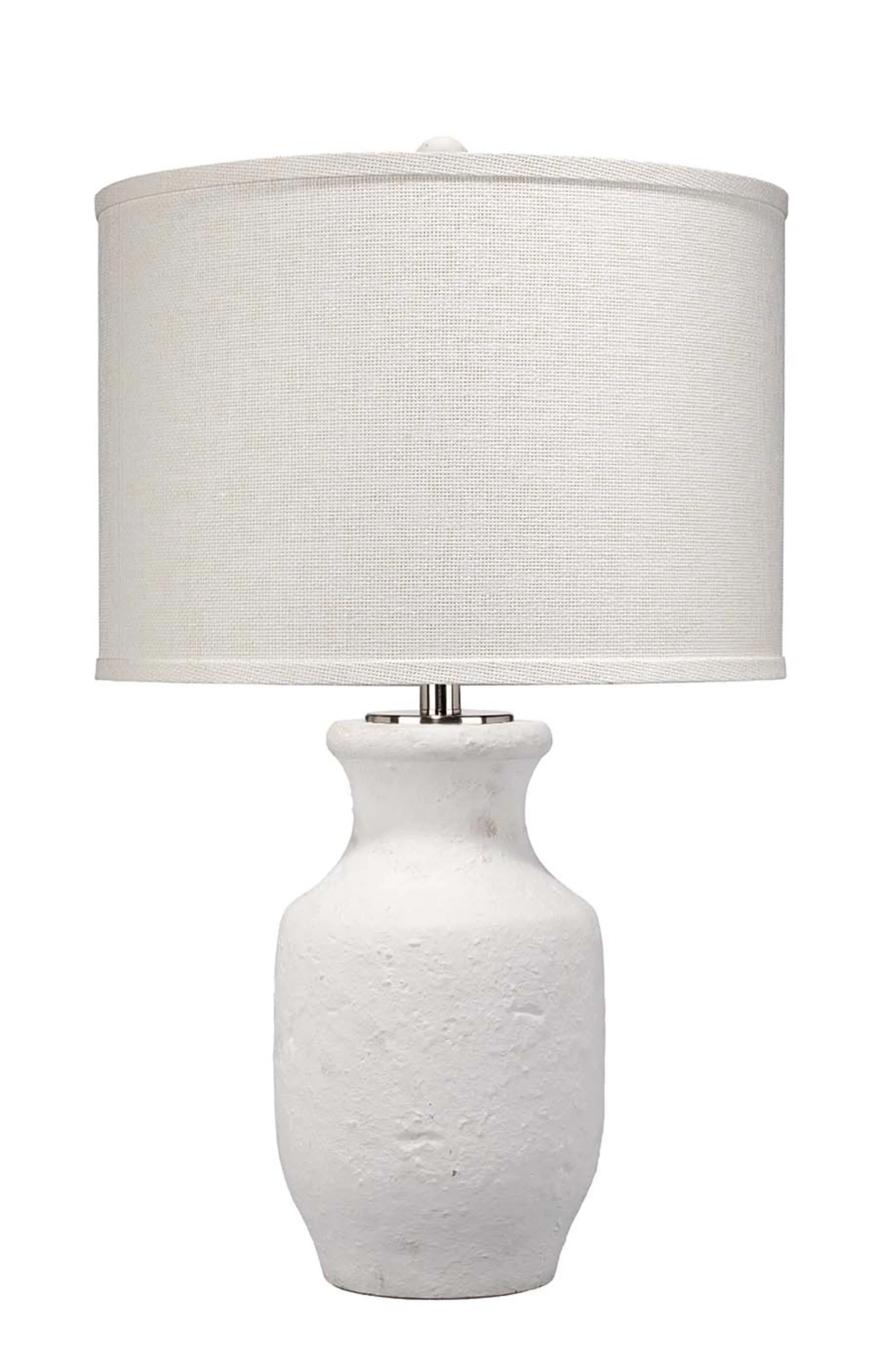 Gilbert Cement Table Lamp with Grasscloth Shade