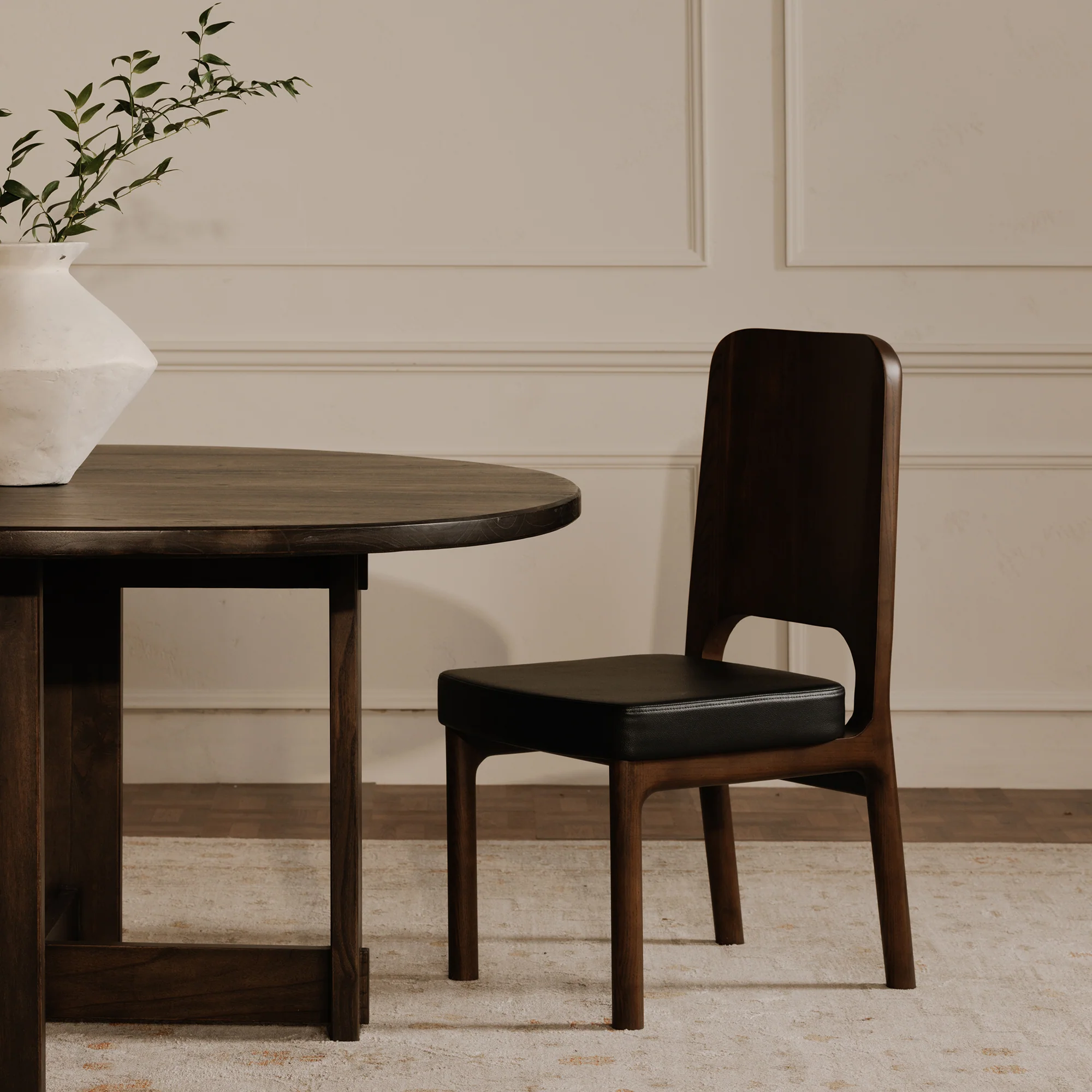 Glenn Round Dining Table Dark Brown - Image 2