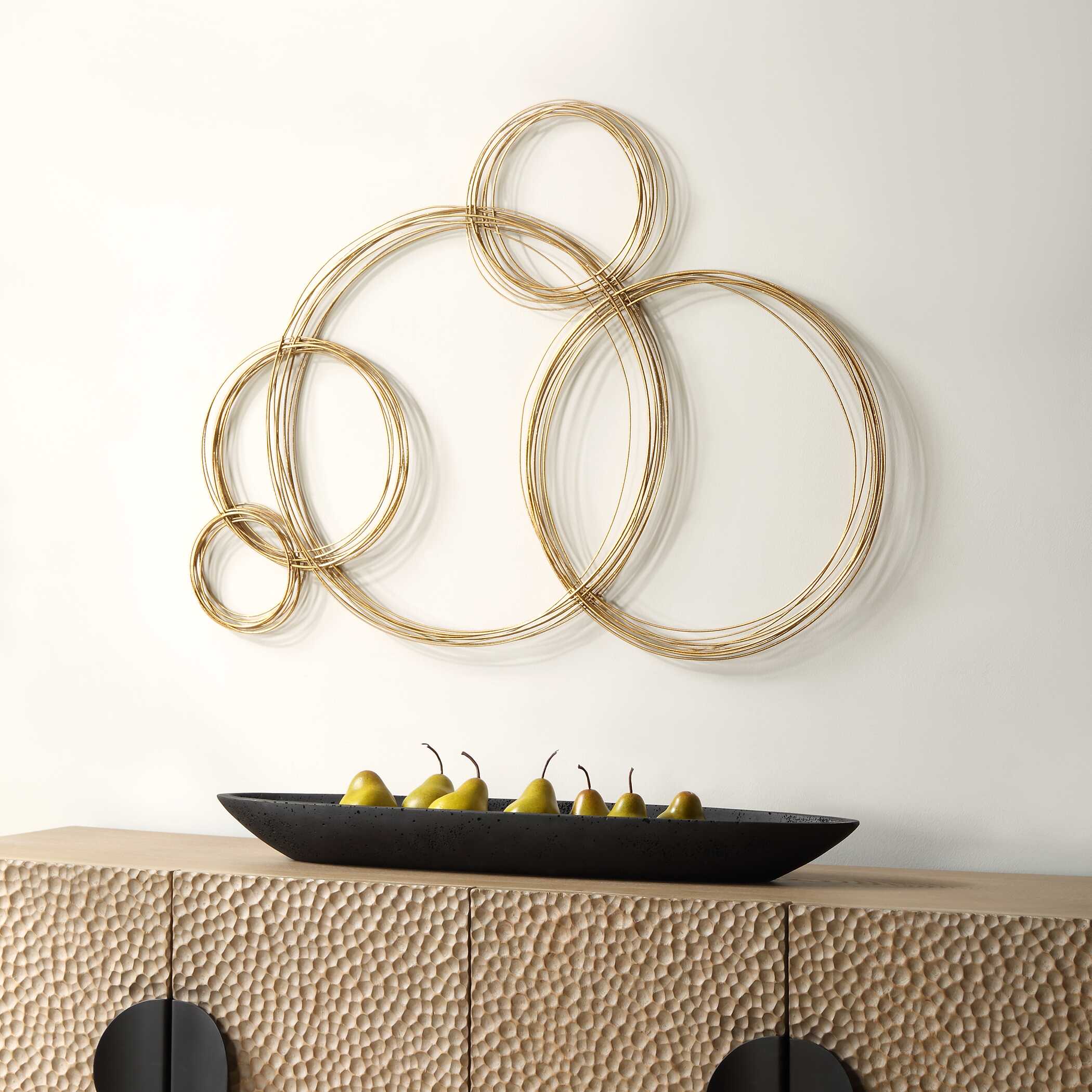 Golden Bubbles Metal Wall Decor - Image 3