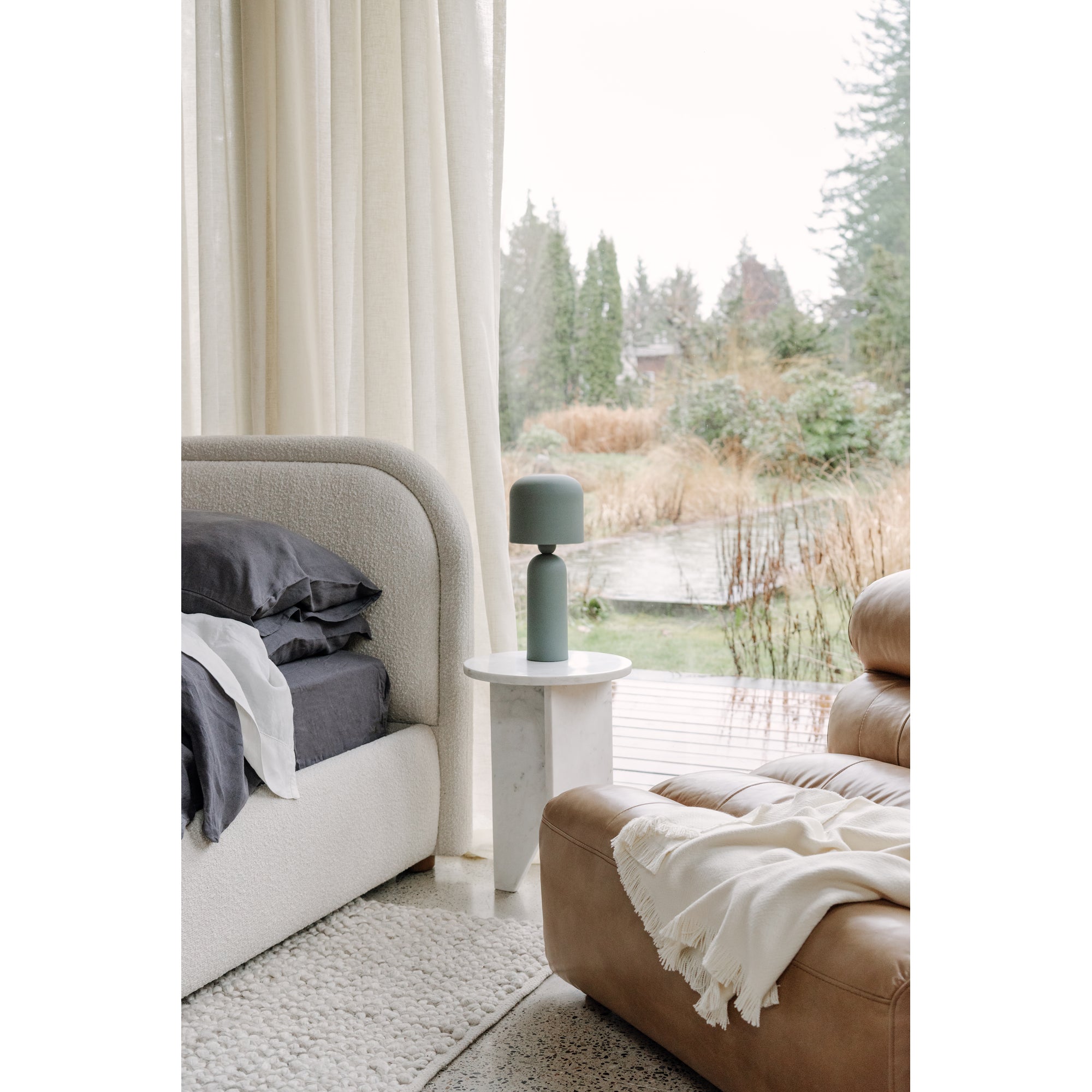 Grace Accent Table White Marble - Image 2