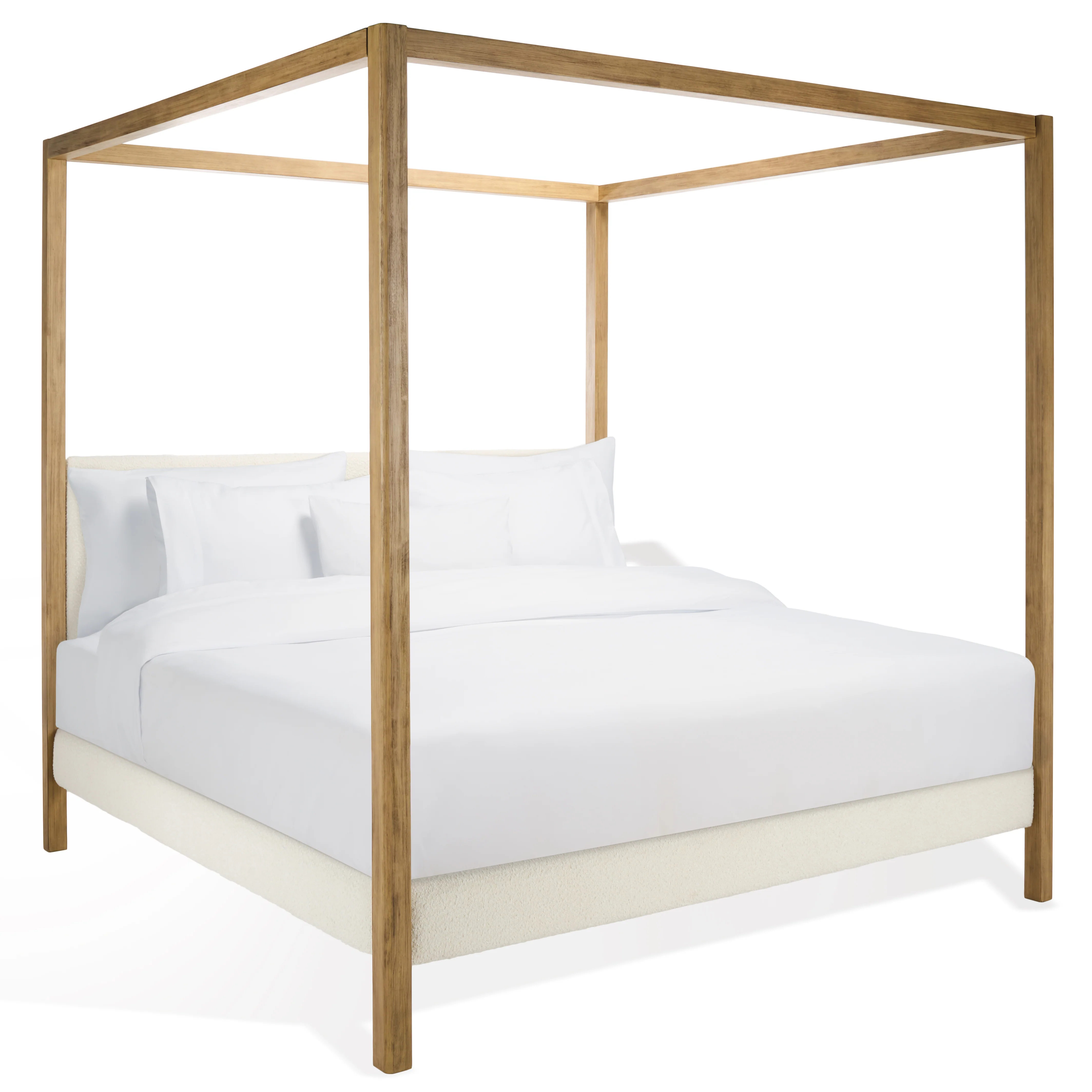 Graciella Boucle King Canopy Bed - Image 4