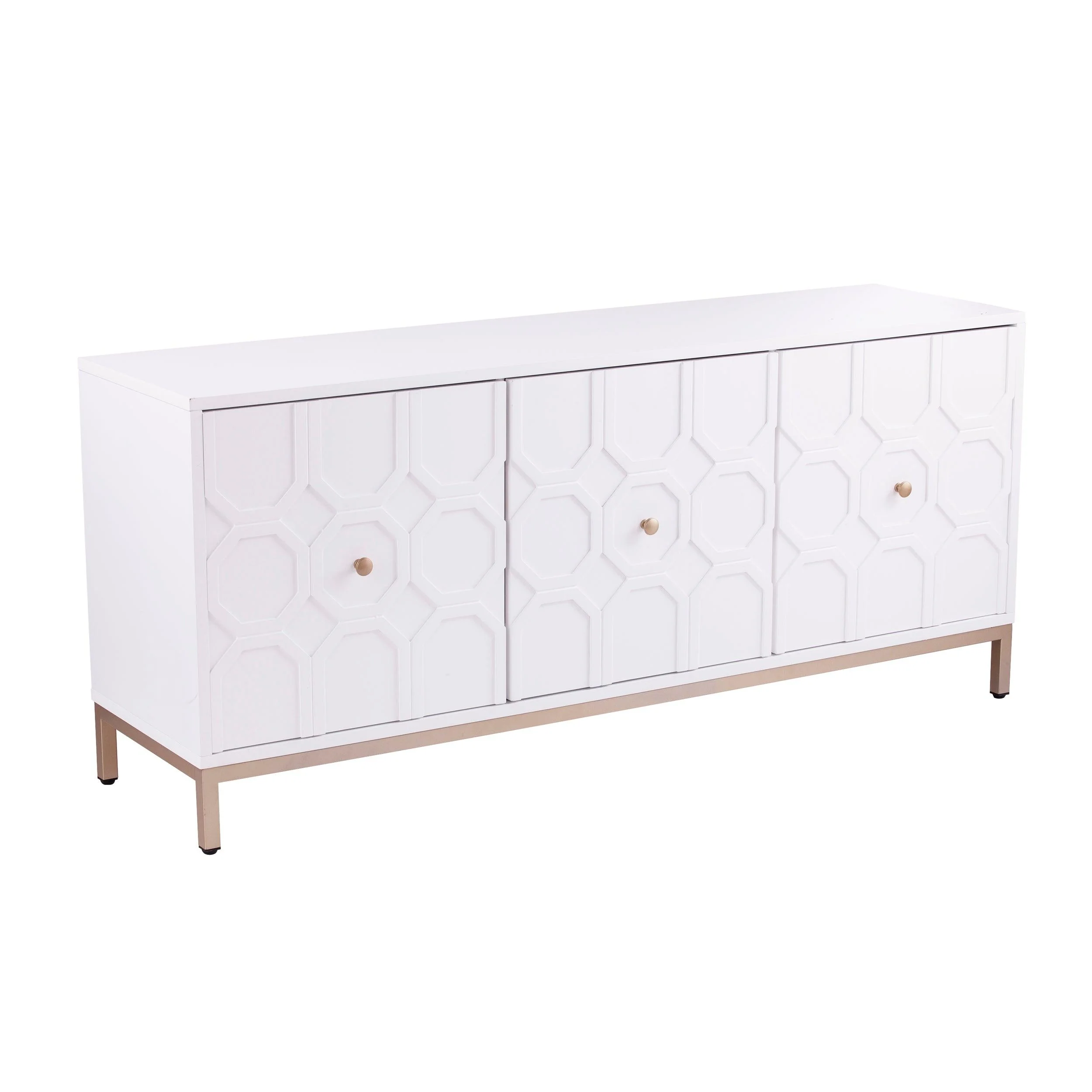 Gramdlynn Antique White Three-Door Accent Cabinet