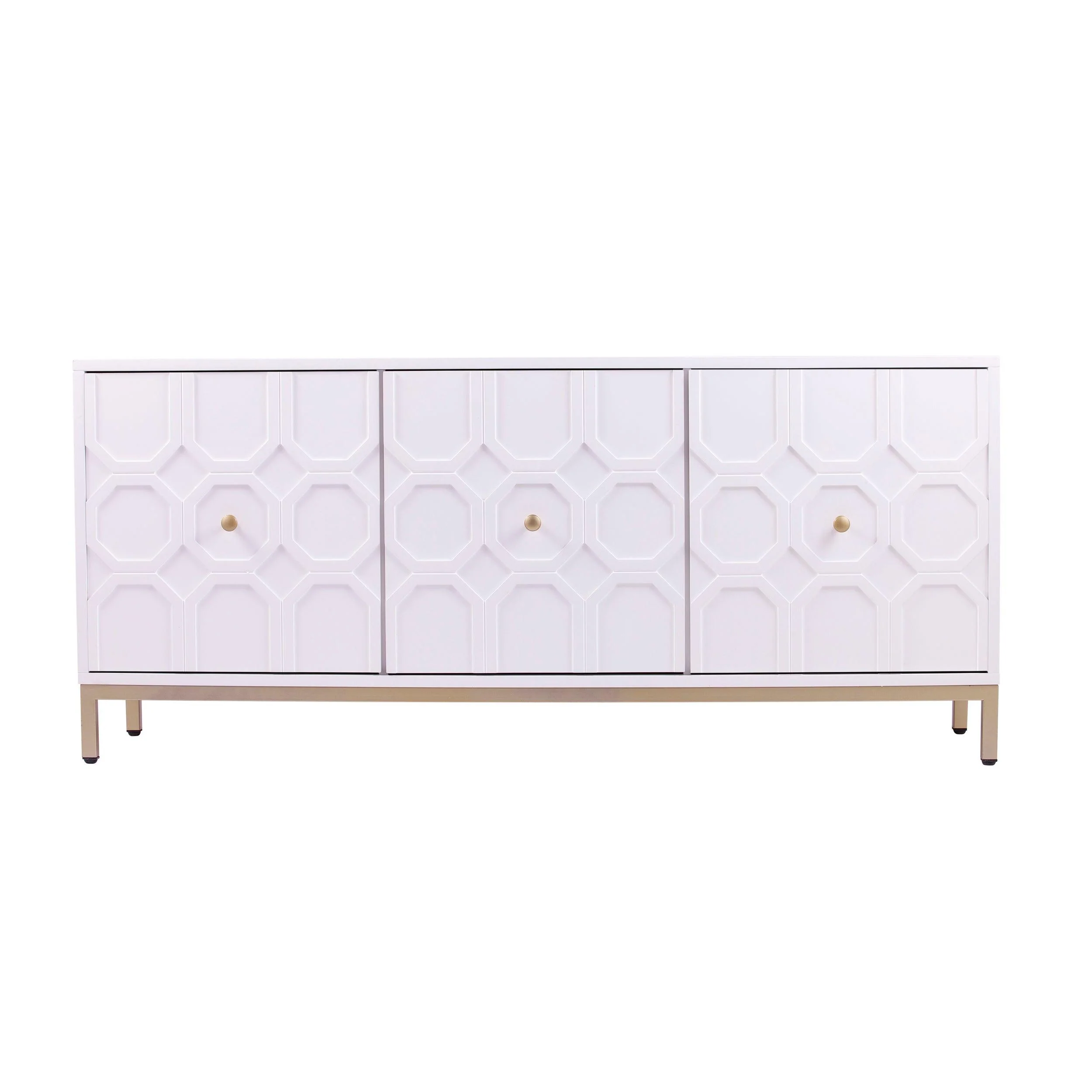 Gramdlynn Antique White Three-Door Accent Cabinet - Image 3
