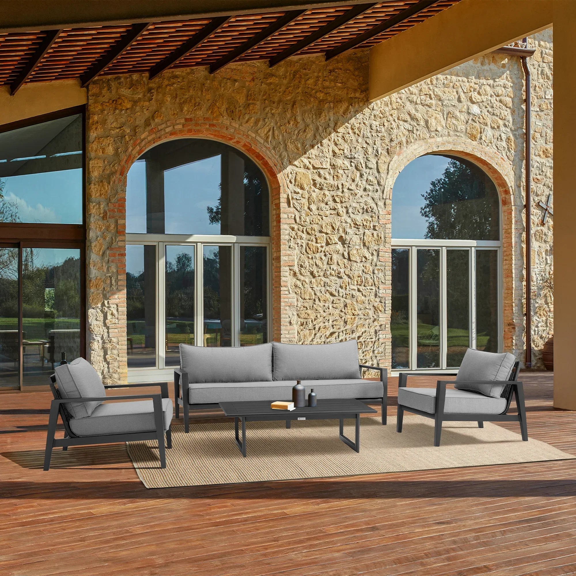 Grand 4 Piece Outdoor Seating Set - Image 2