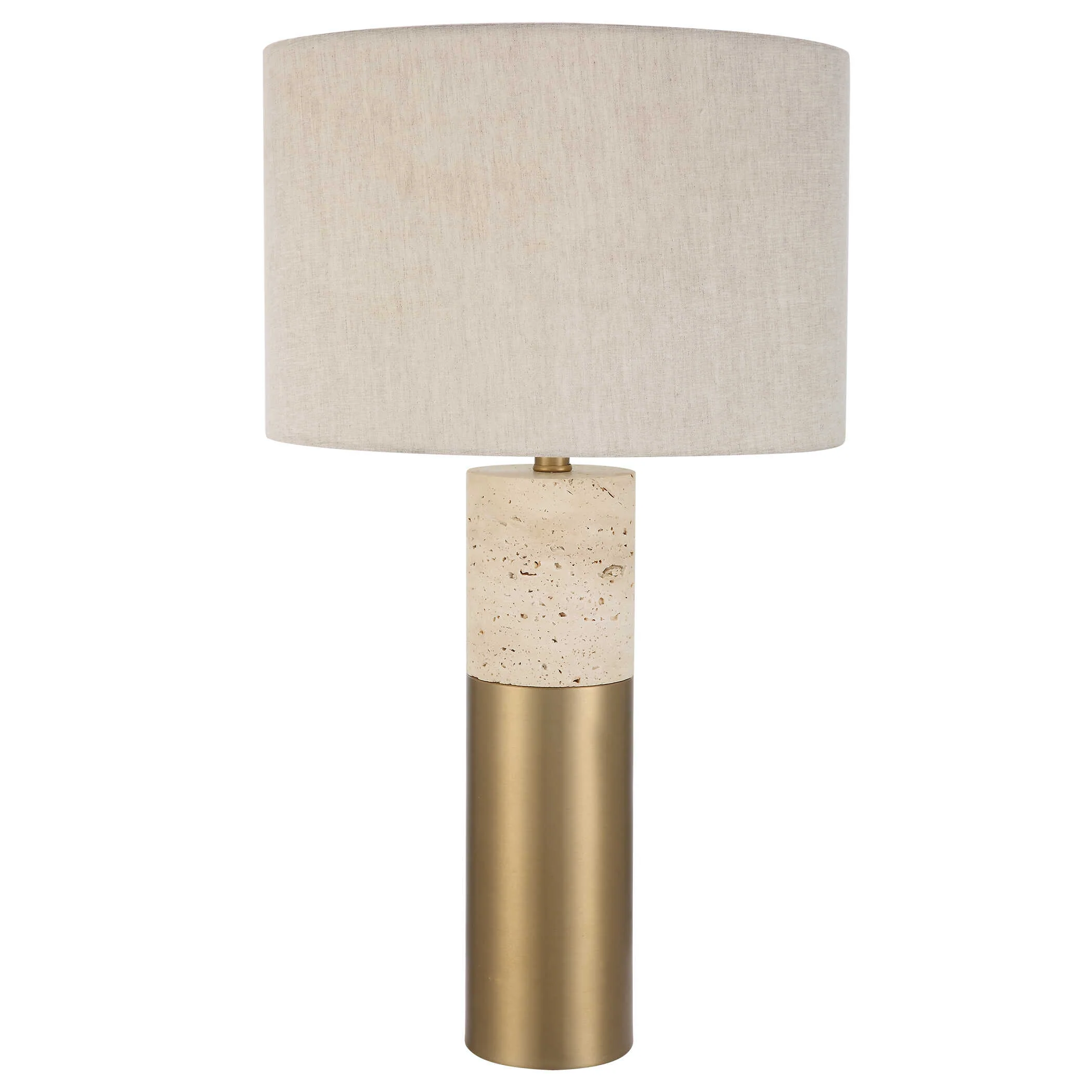 Gravitas Elegant Brass & Stone Lamp - Image 4