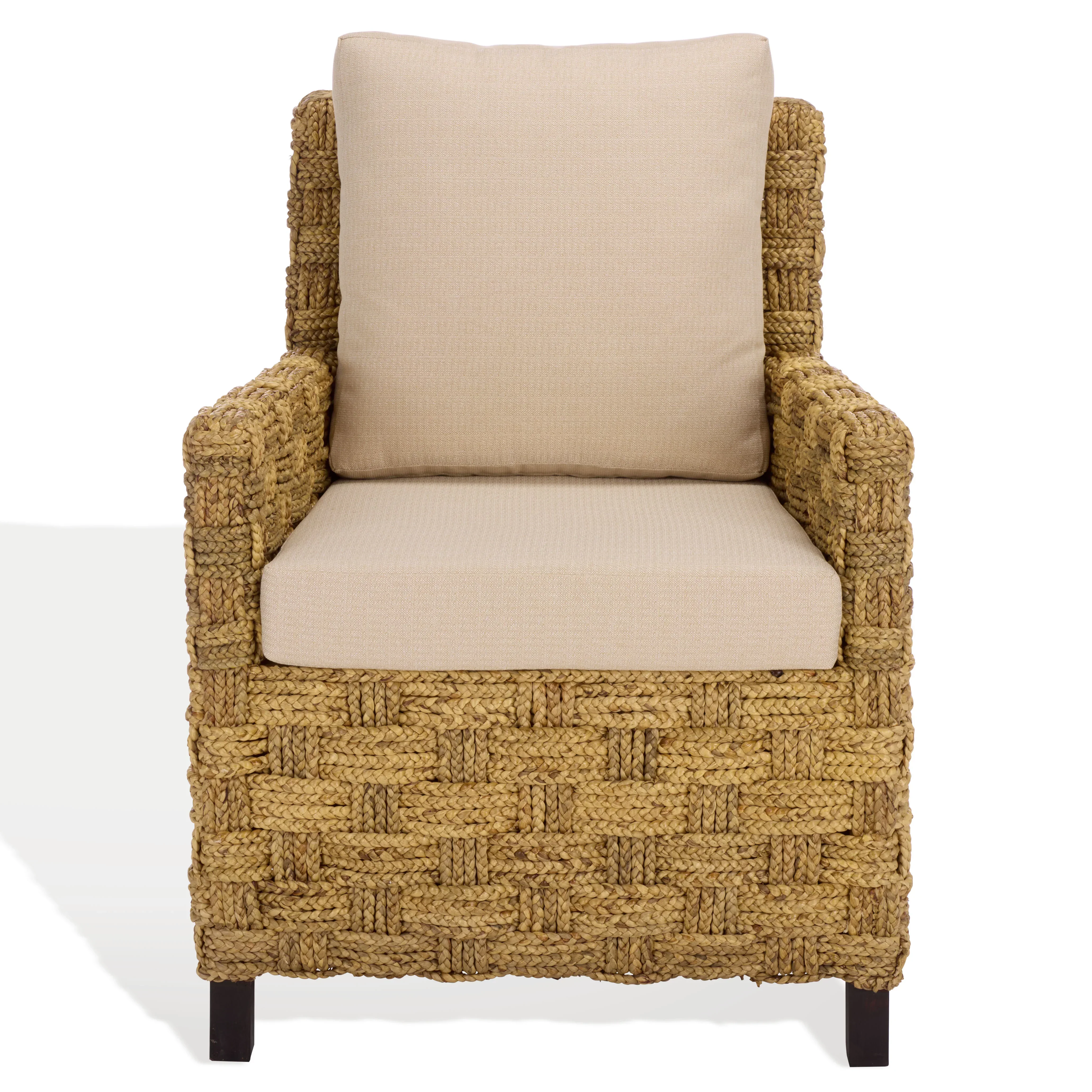 Gregory Tall Woven Water Hyacinth Accent Chair