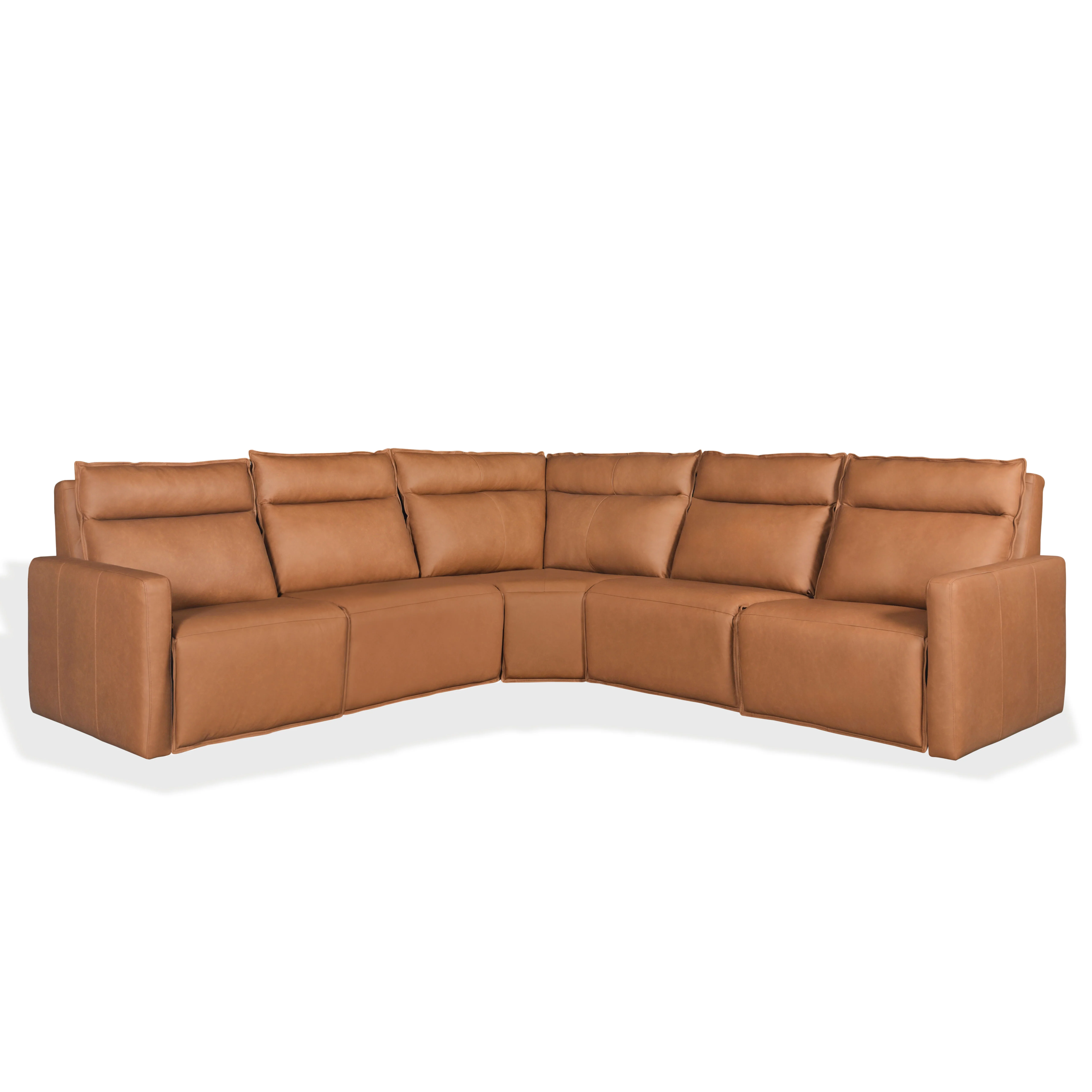Gretel Leather L-Shaped Sectional Sofa