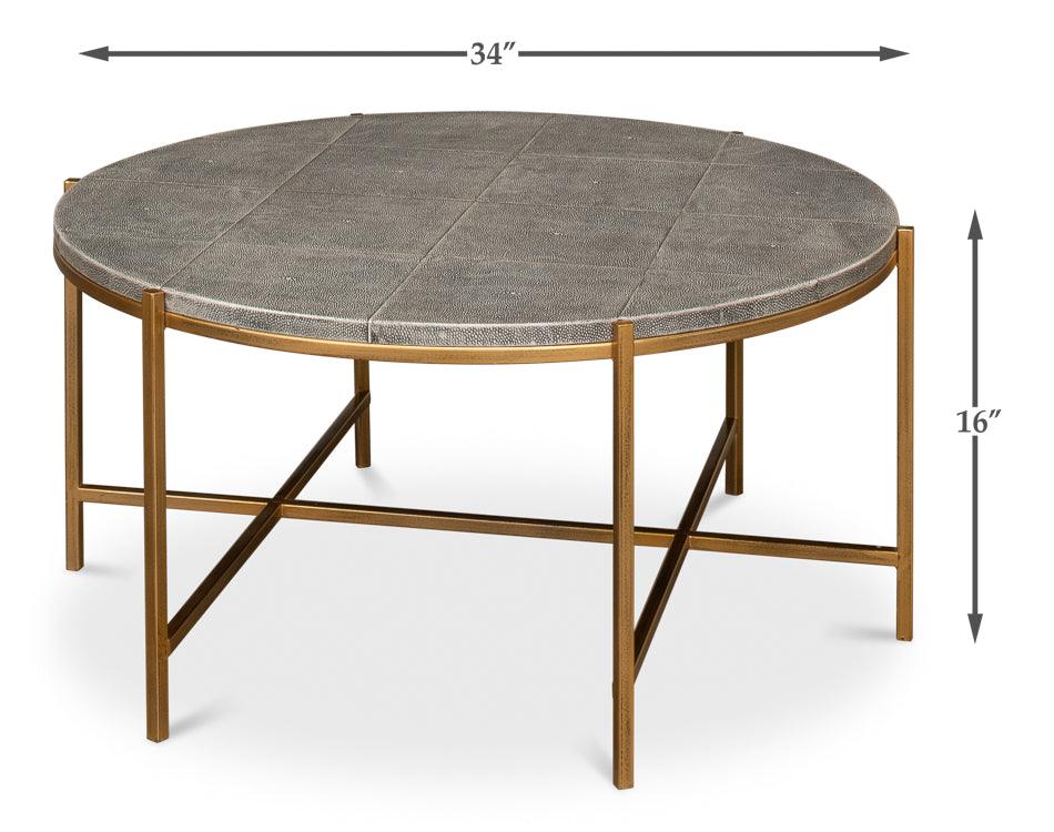 Grey Shagreen Coffee Table - Image 5