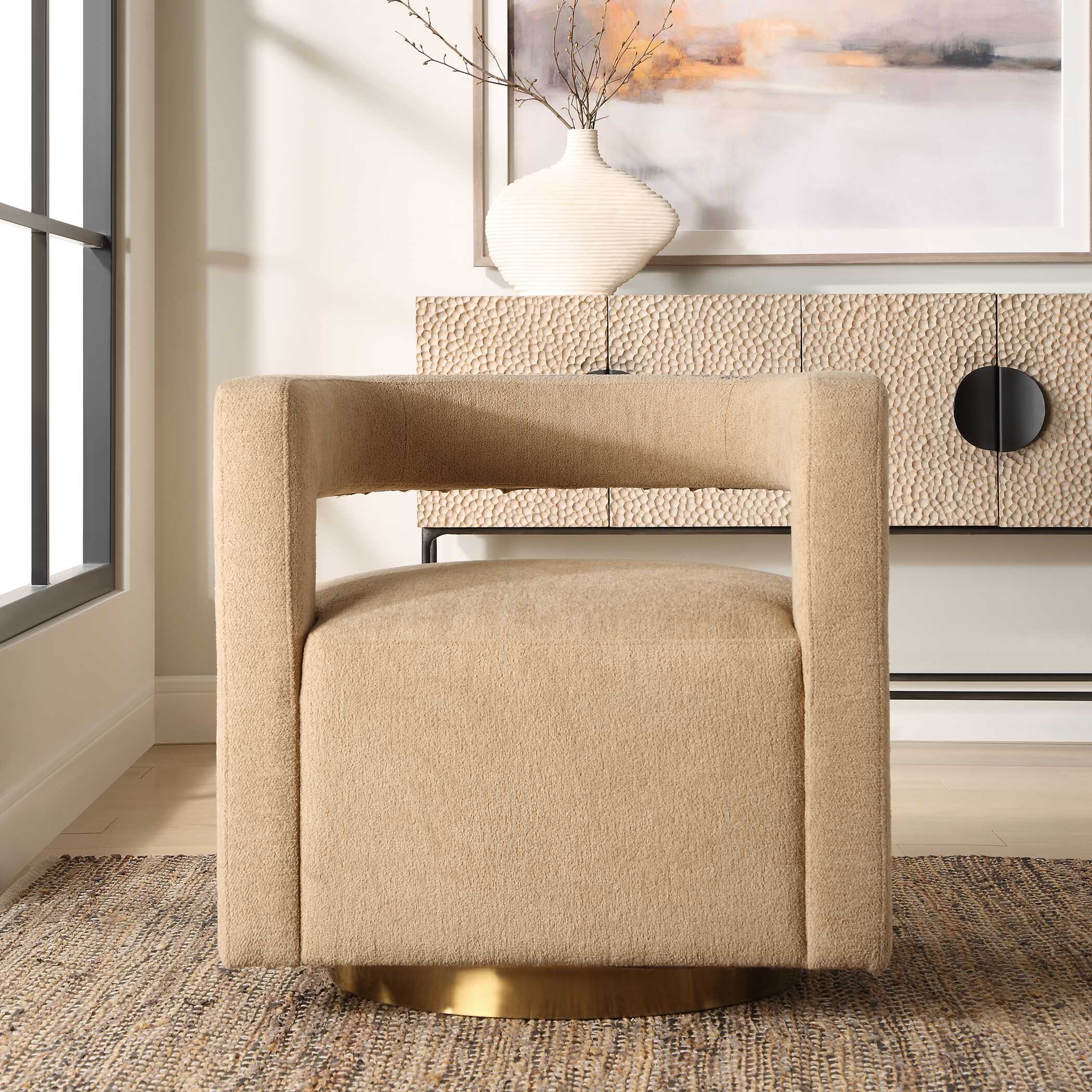 Grounded Modern Swivel Chair - Image 3