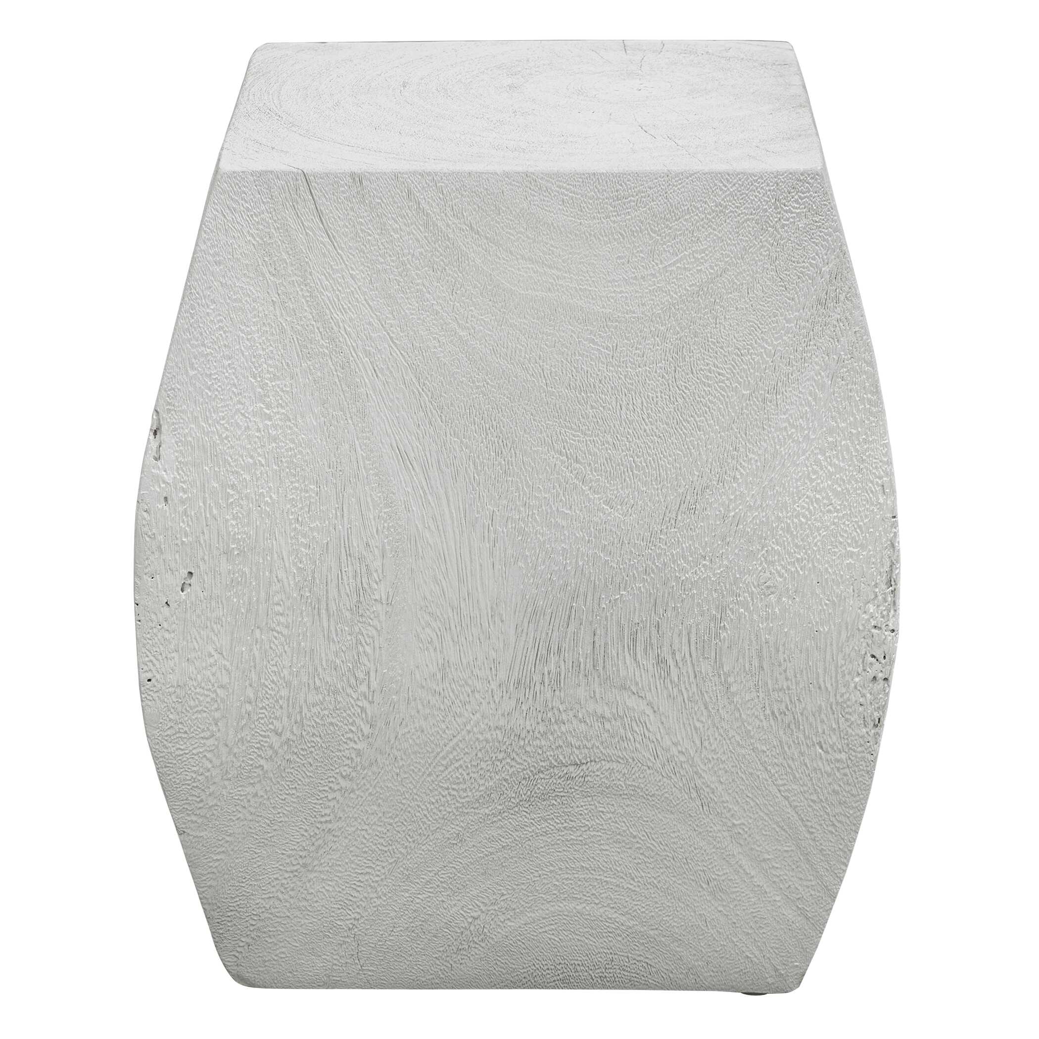 Grove Ivory Wooden Accent Stool - Image 4