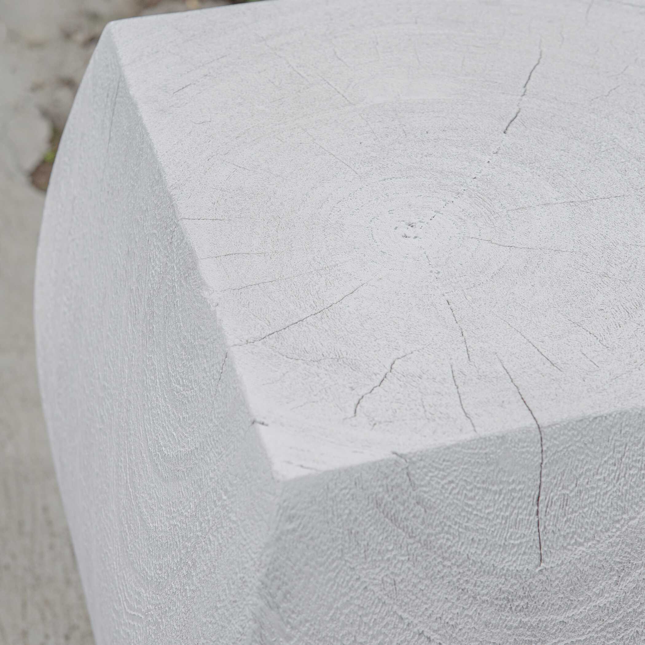 Grove Ivory Wooden Accent Stool - Image 5