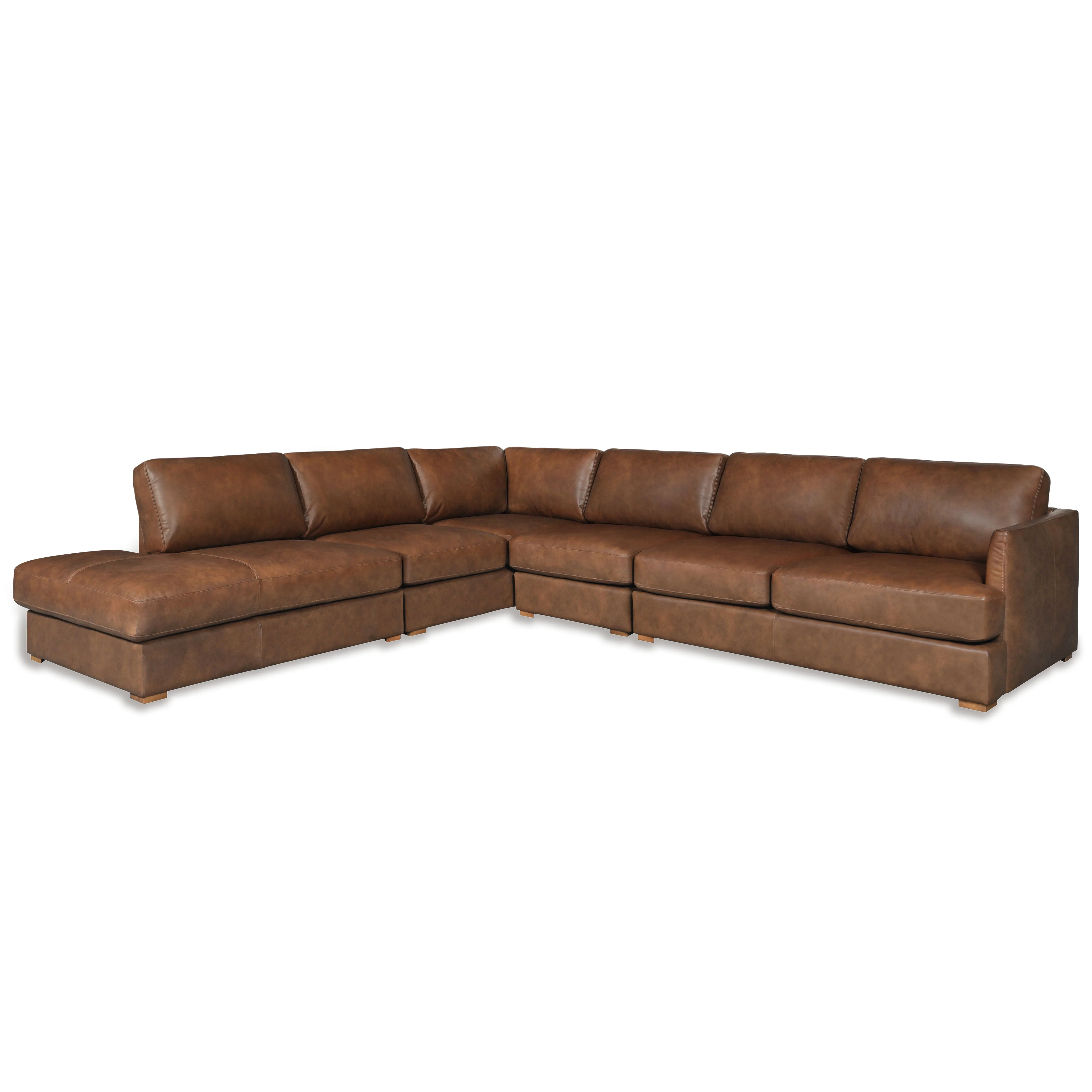 Gustav Leather Corner Sectional Sofa