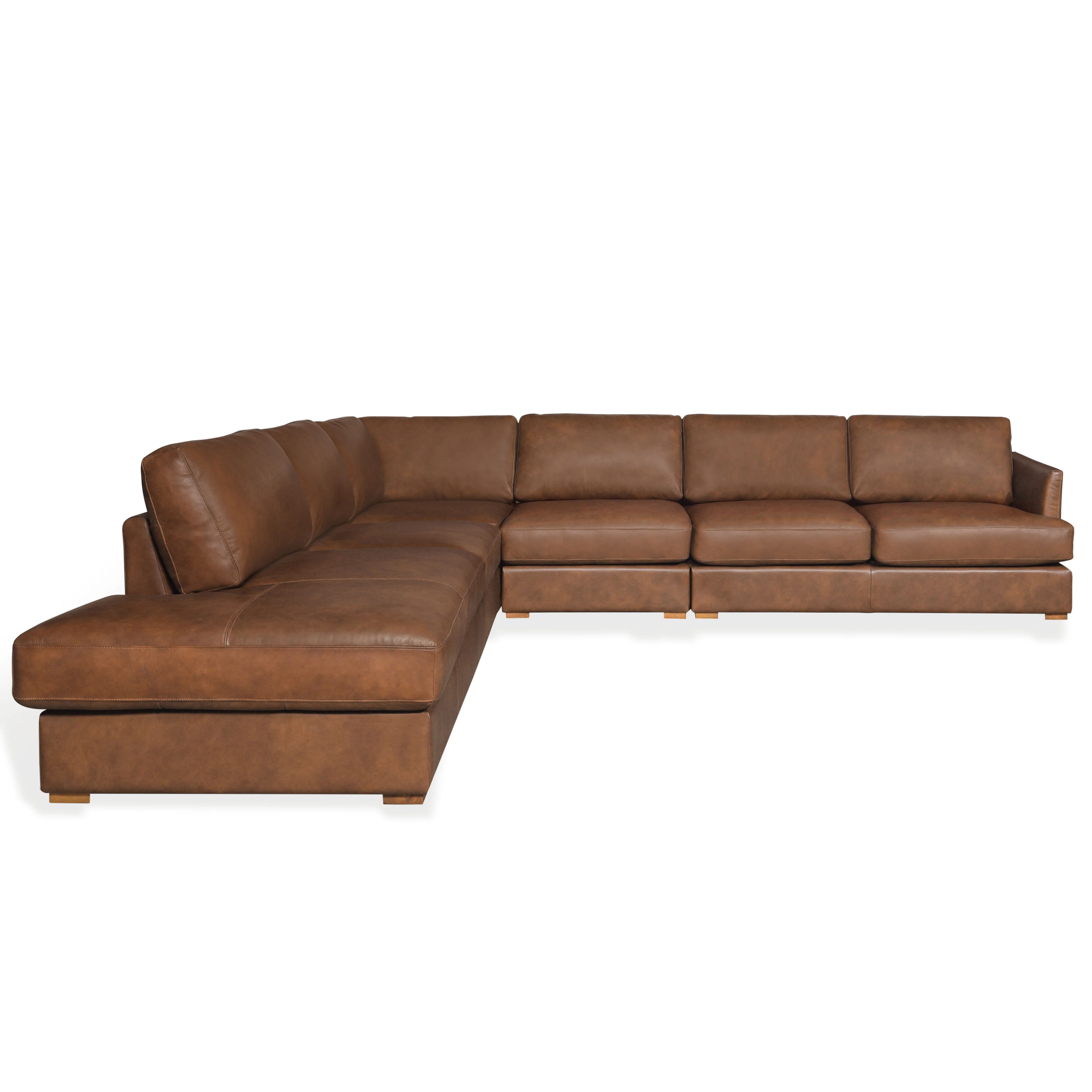 Gustav Leather Corner Sectional Sofa - Image 4