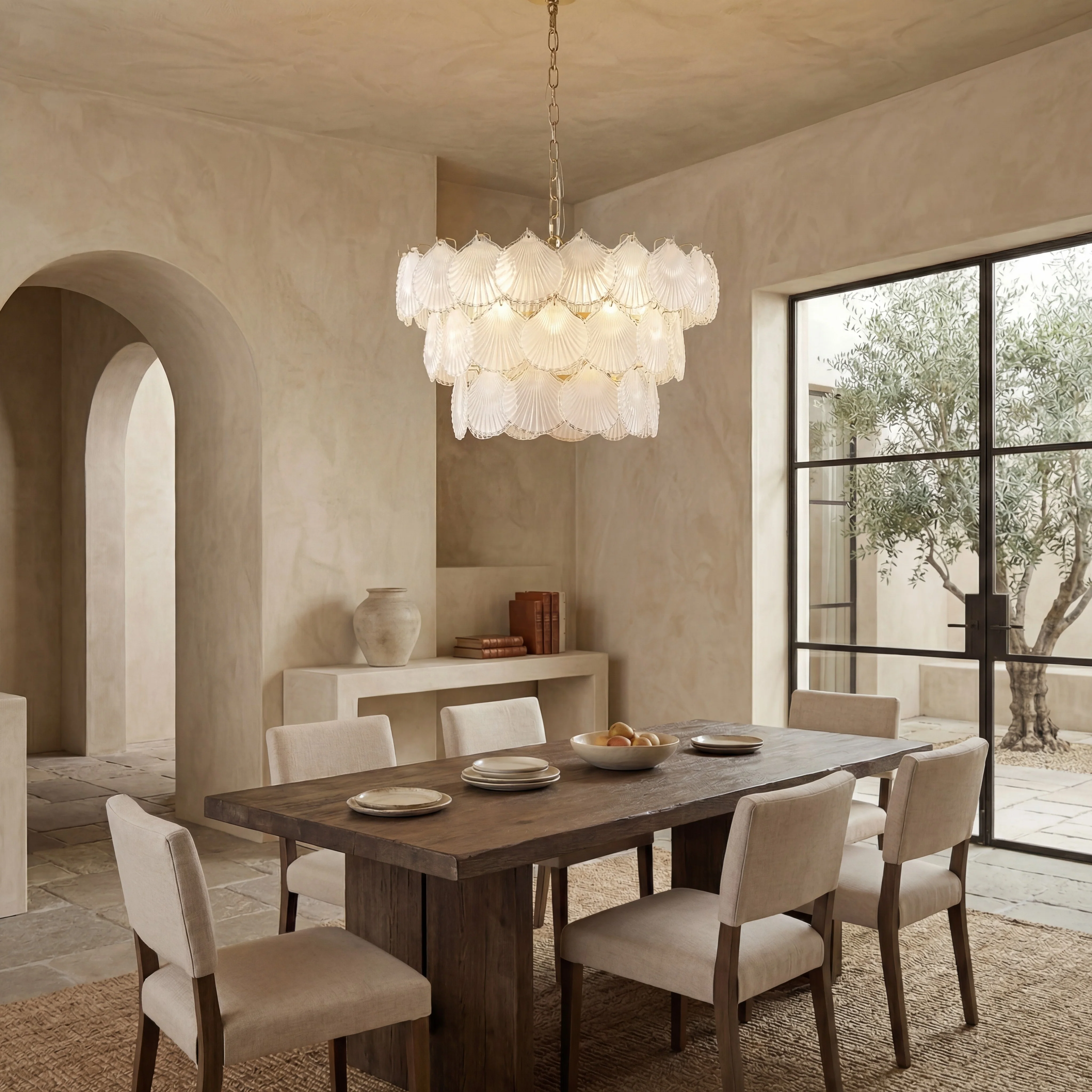 Gutierrez 3 Tier Glass Chandelier - Image 2
