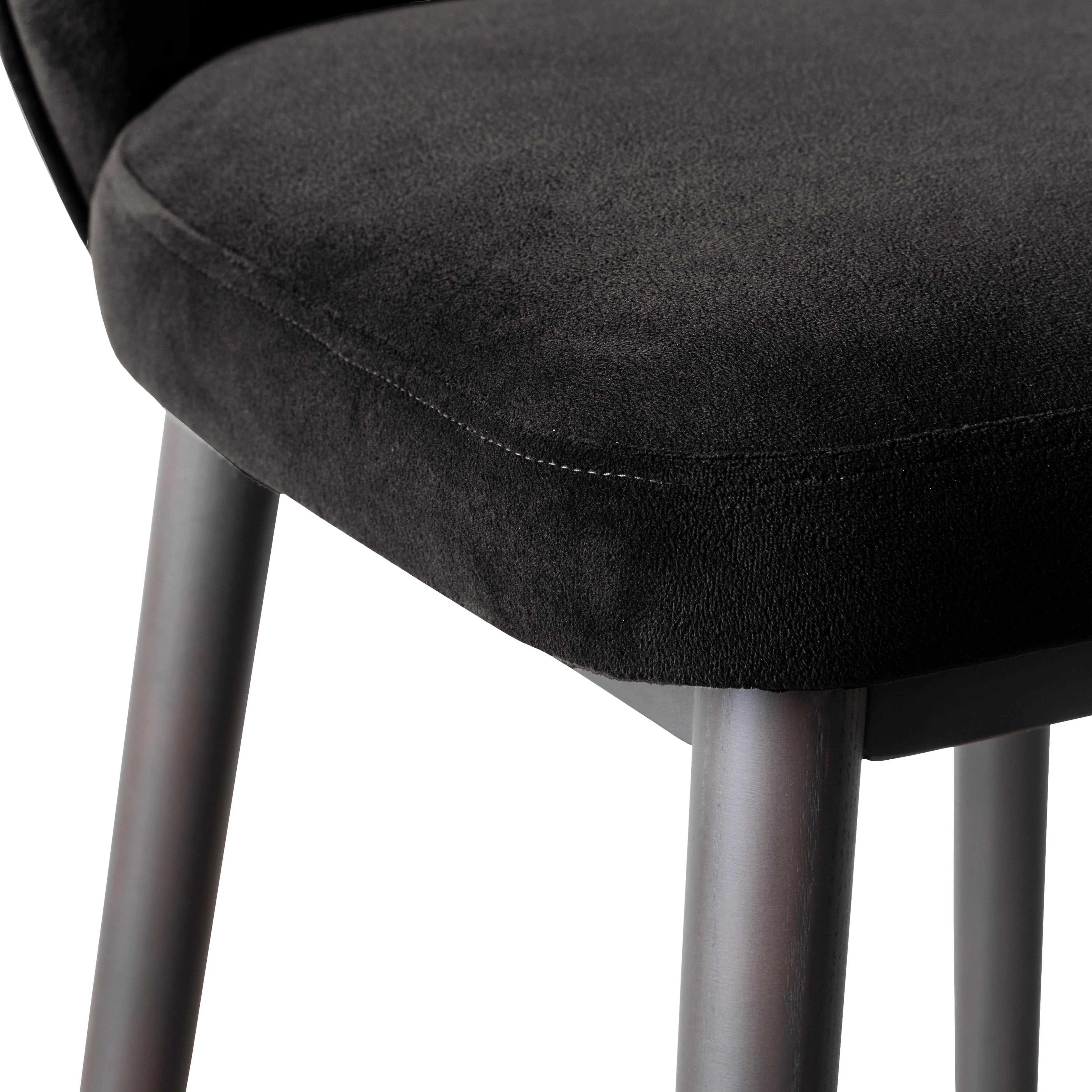 Hailey Charcoal Grey Velvet Barstool - Image 5