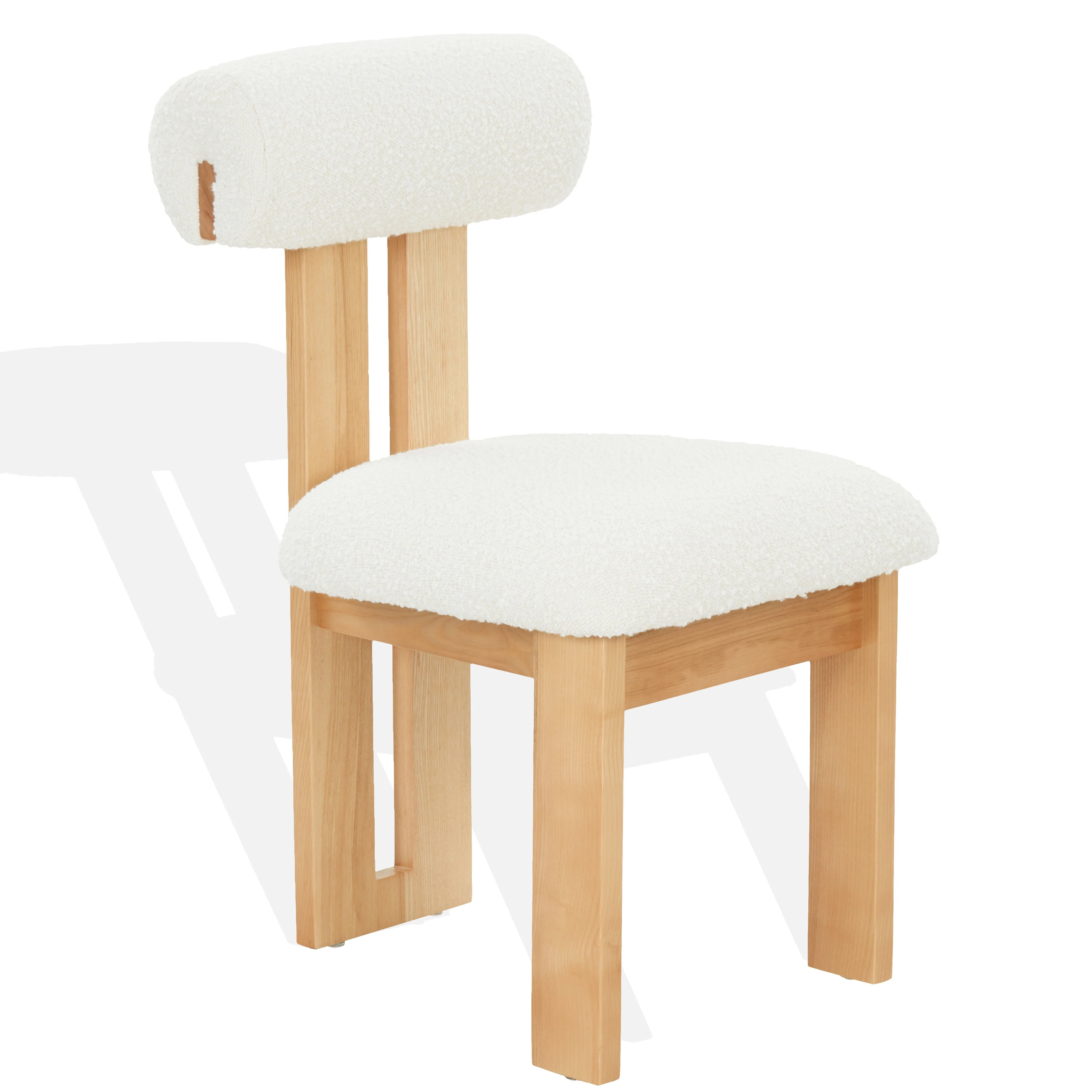 Halloway Boucle And Wood Dining Chair - Image 4
