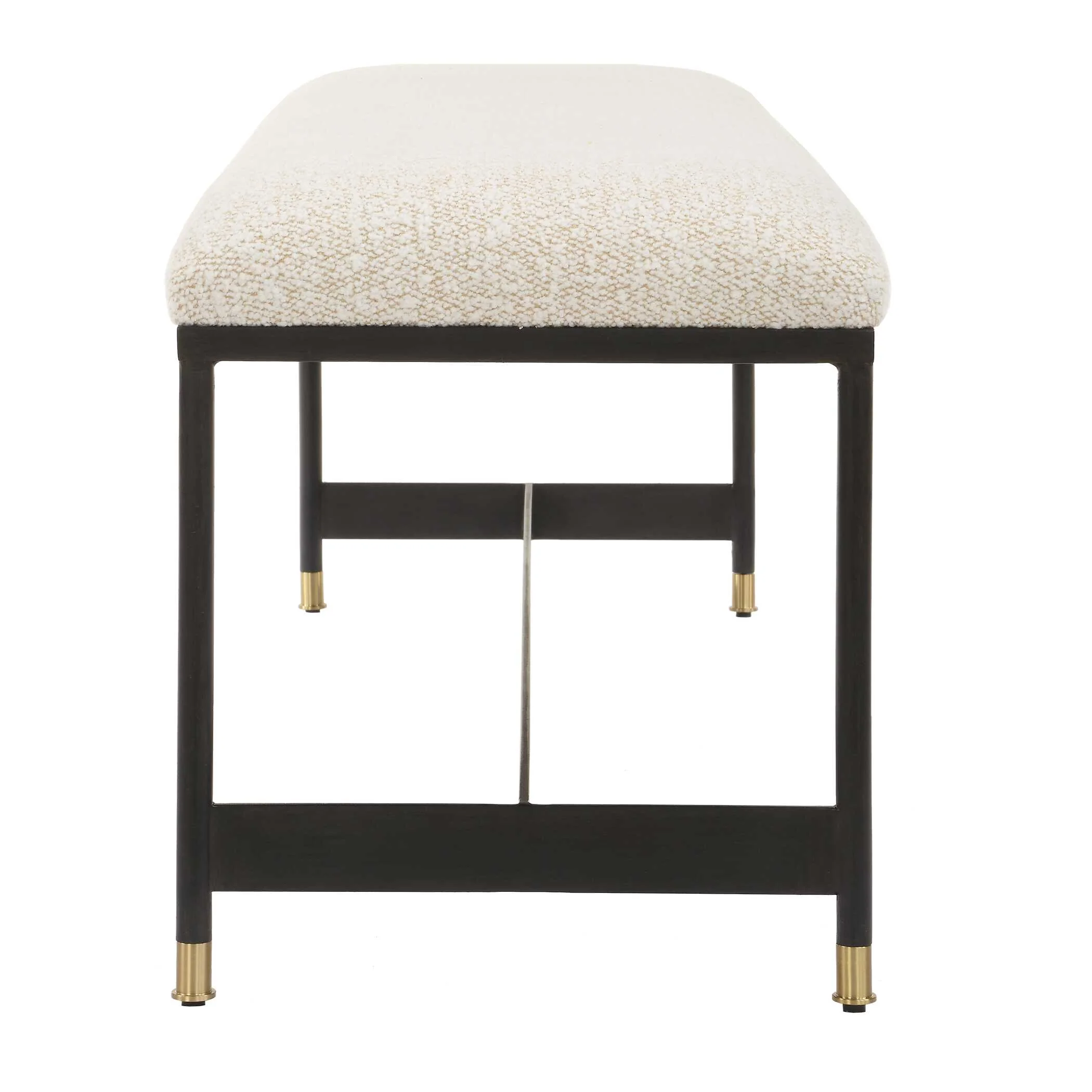 Halston Upholstered White Bench - Image 6