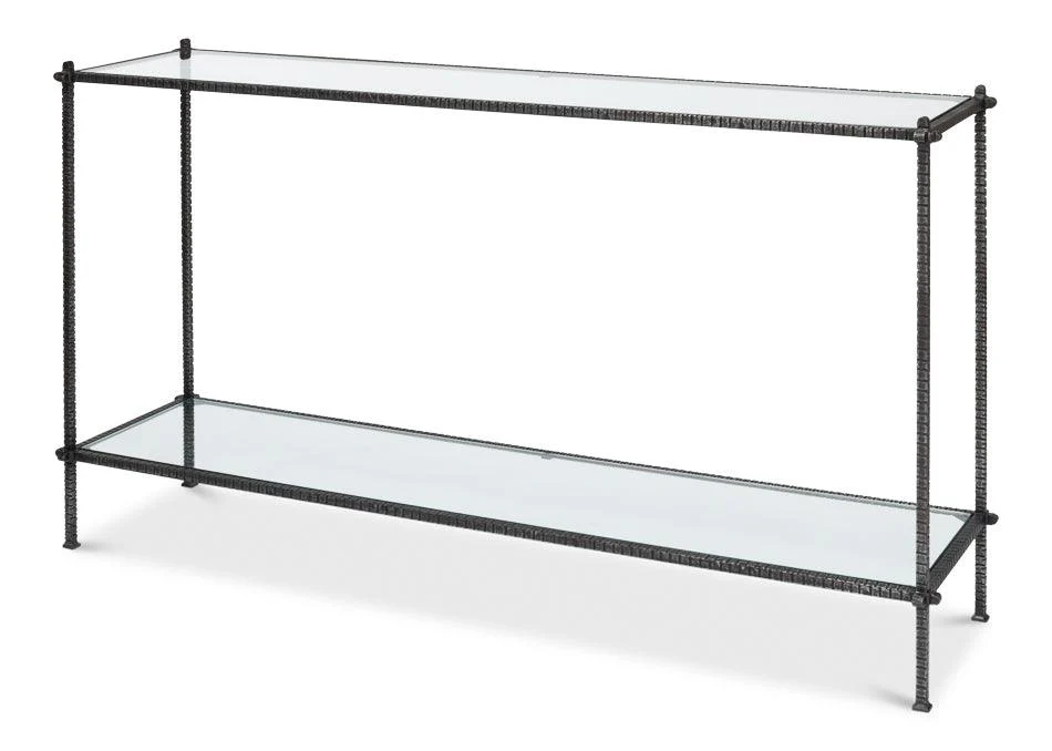 Hand Chased Iron Console Table