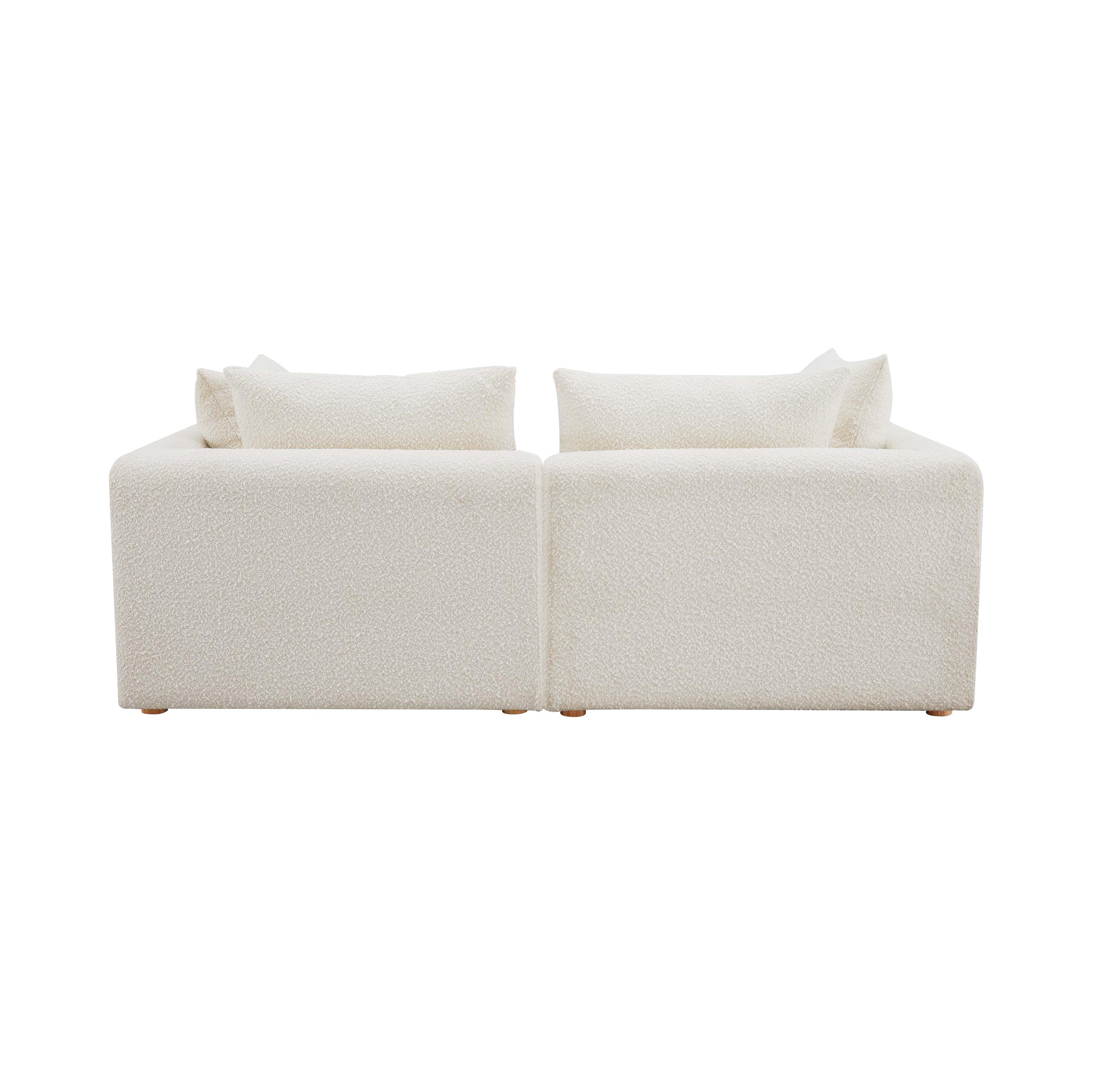 Hangover Cream Boucle Loveseat - Image 3