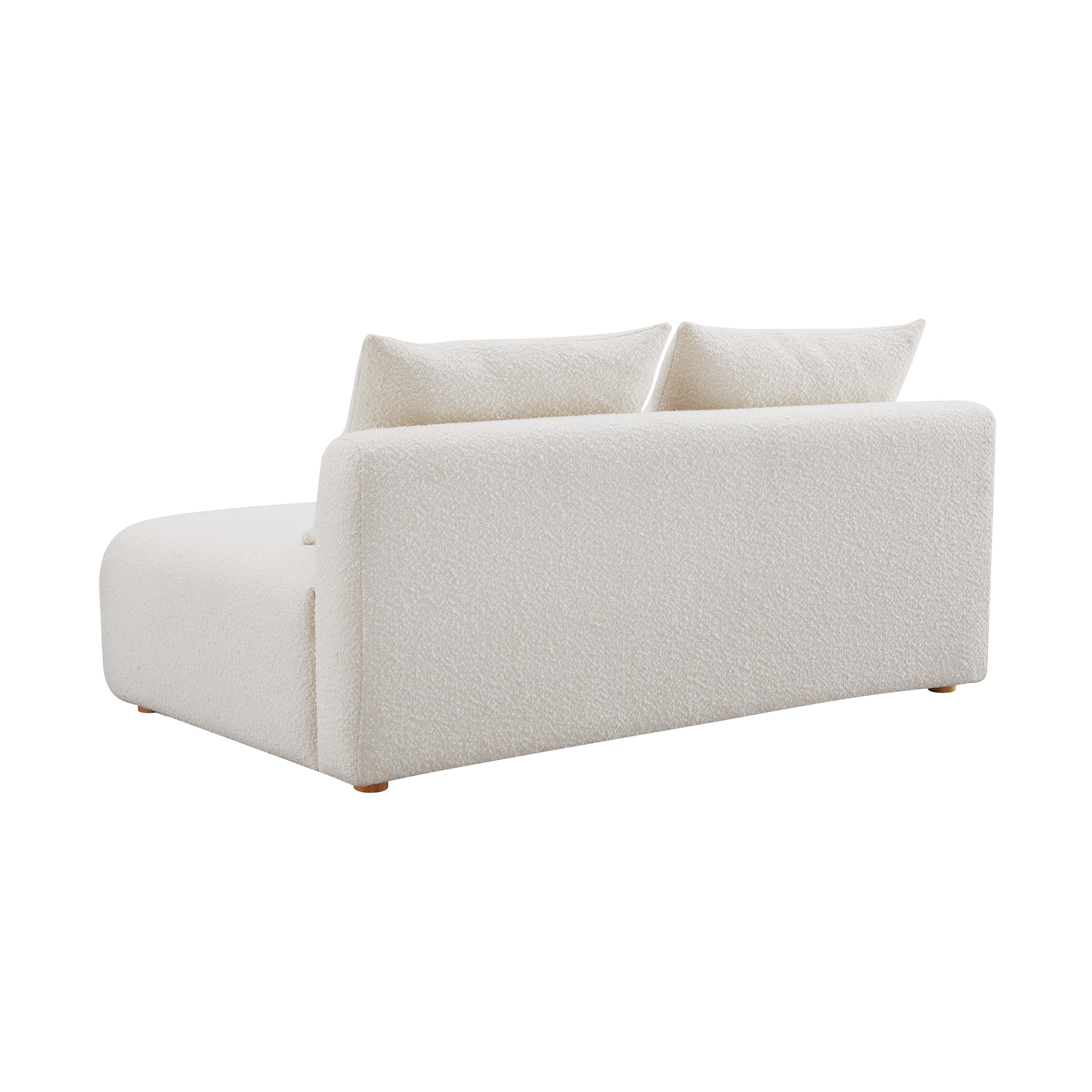 Hangover Cream Boucle Modular Loveseat - Image 4