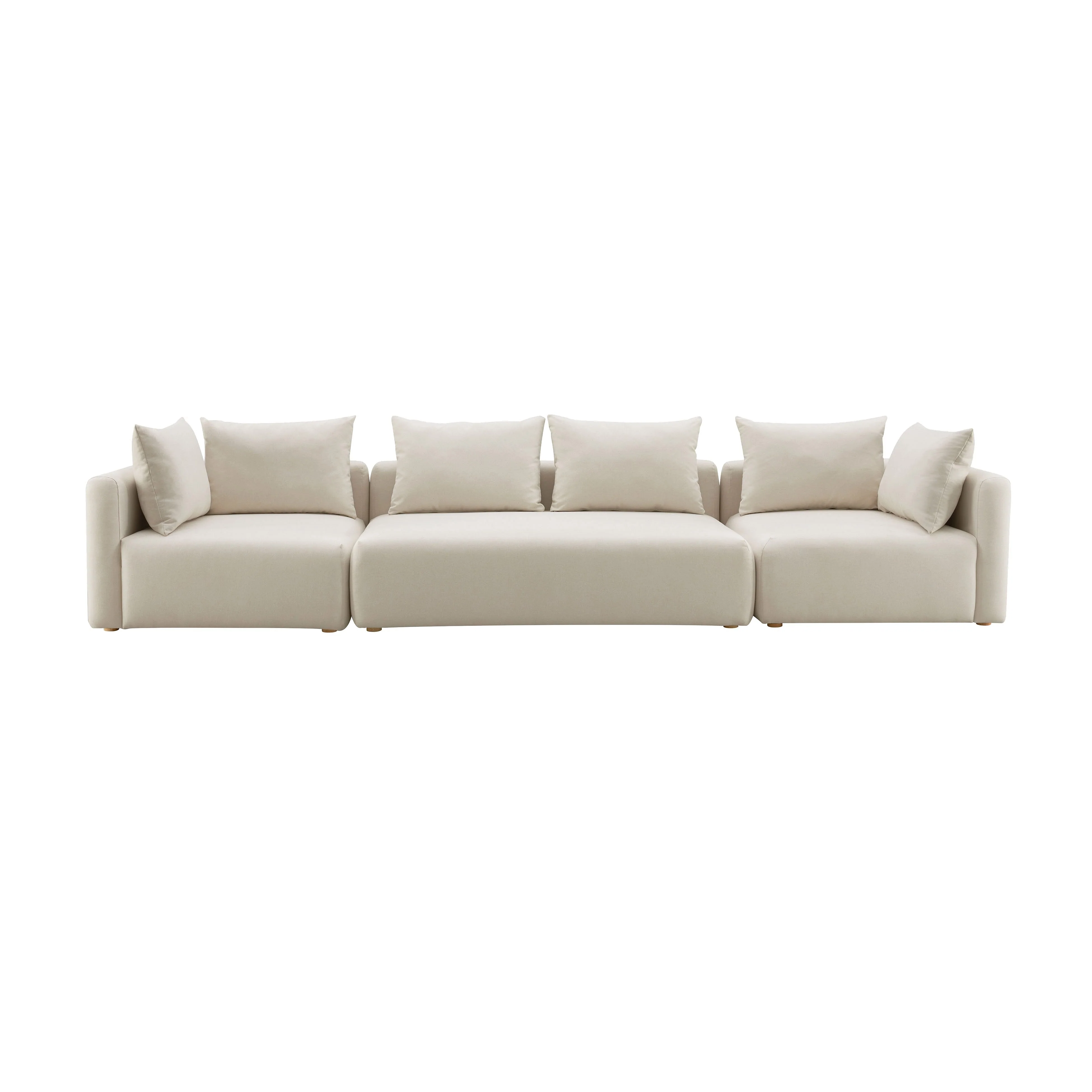 Hangover Cream Linen 145" Long Sofa - Image 2