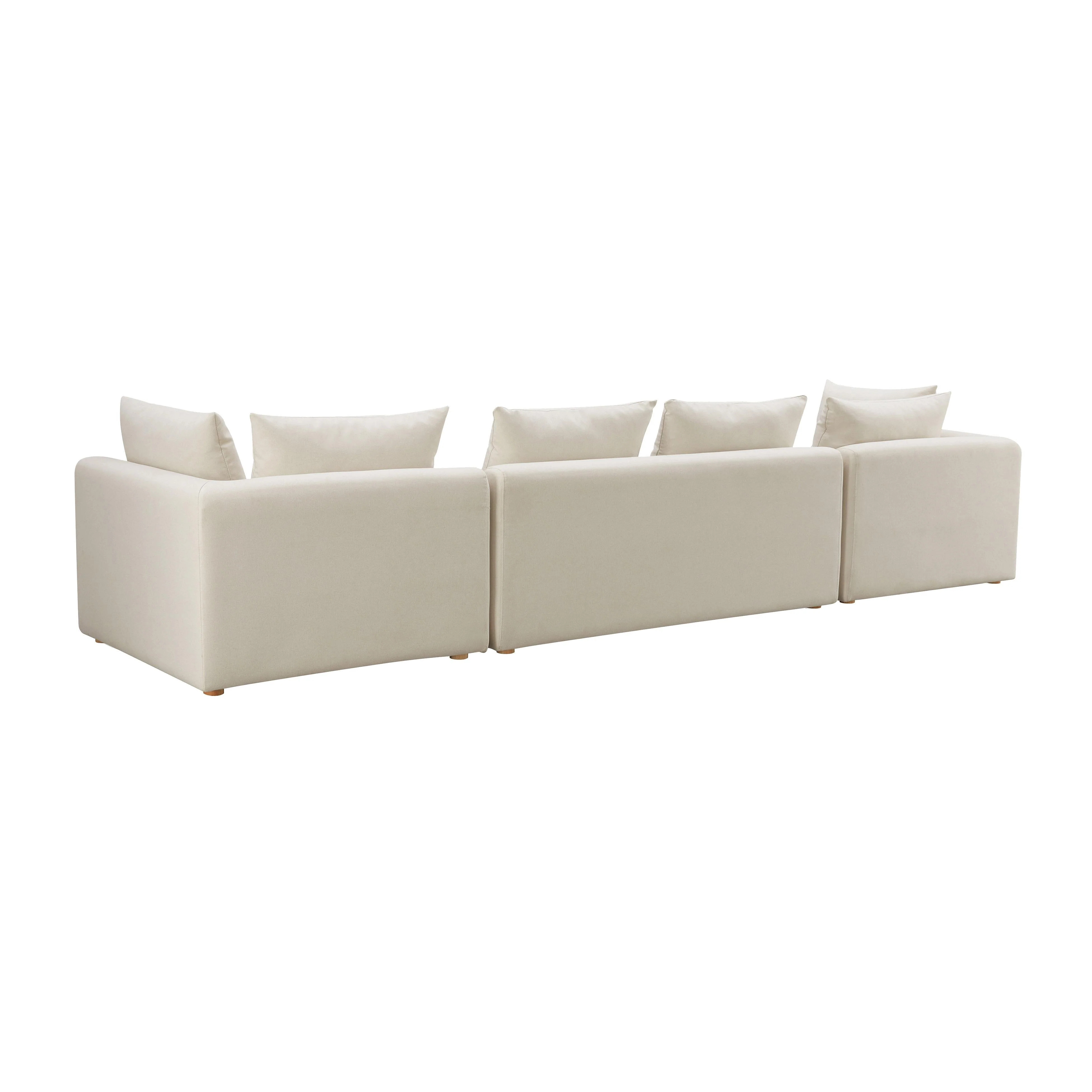 Hangover Cream Linen 145" Long Sofa - Image 4
