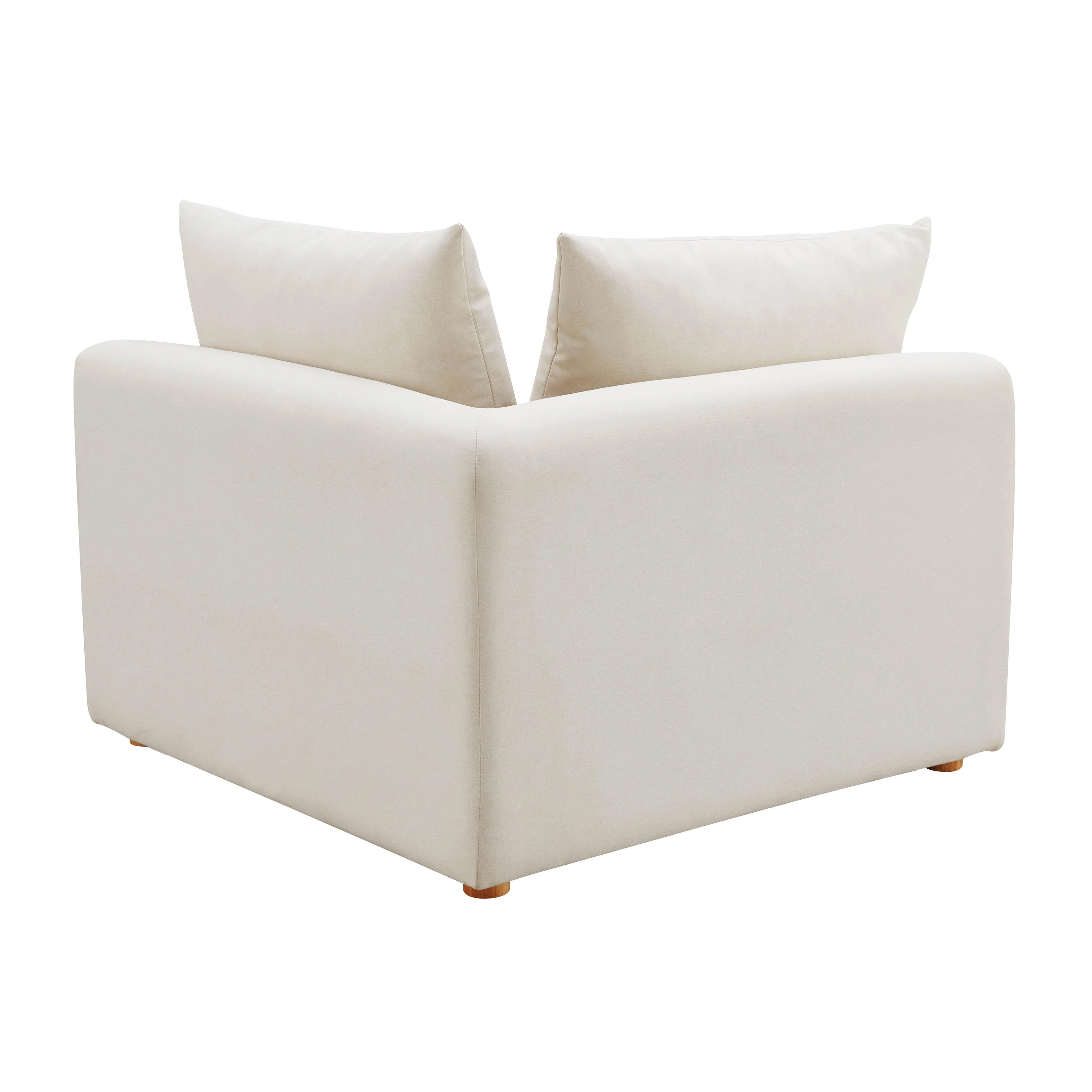 Hangover Cream Linen Modular Corner Chair - Image 6