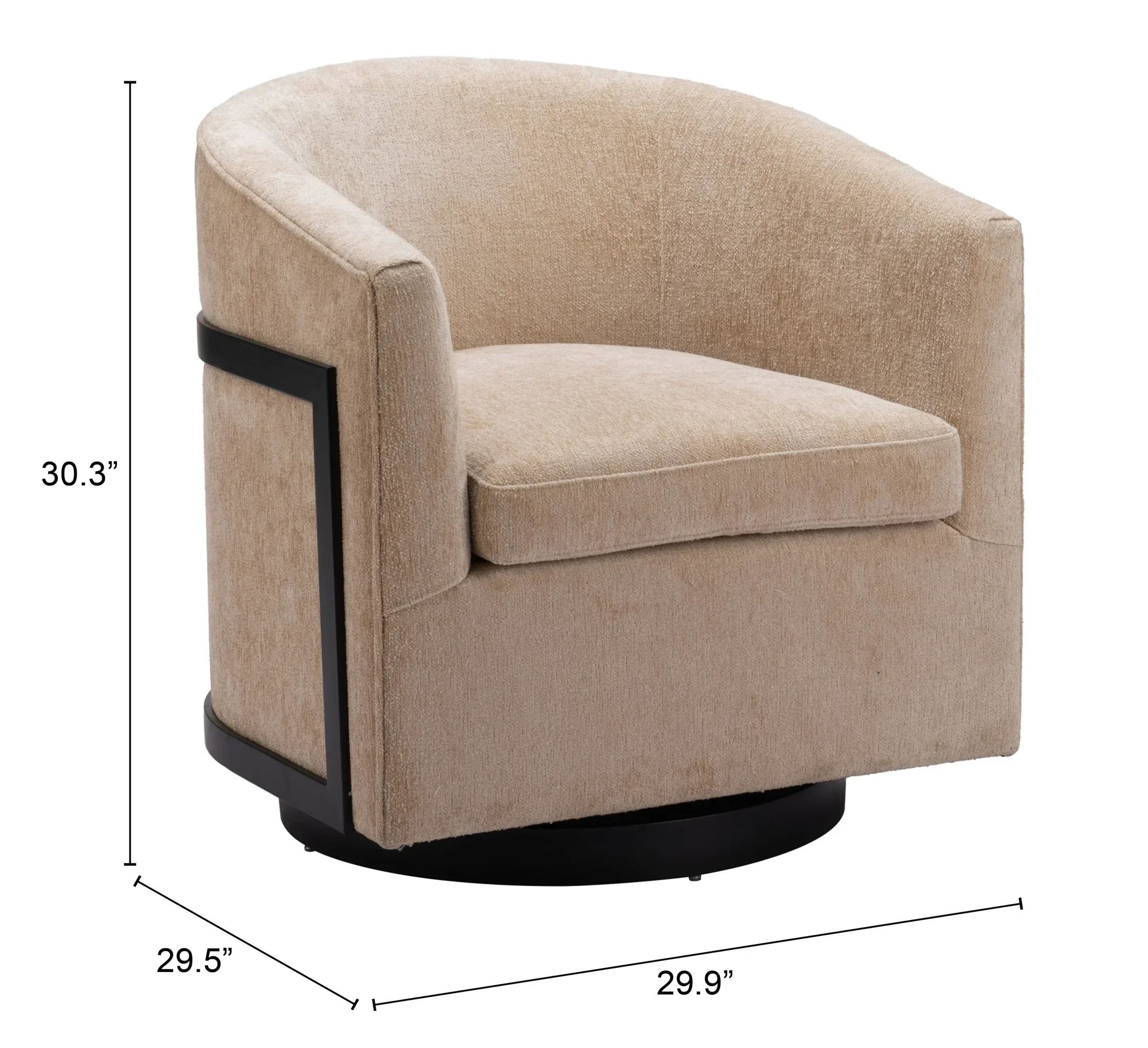 Hanko Swivel Chair Golden - Image 4