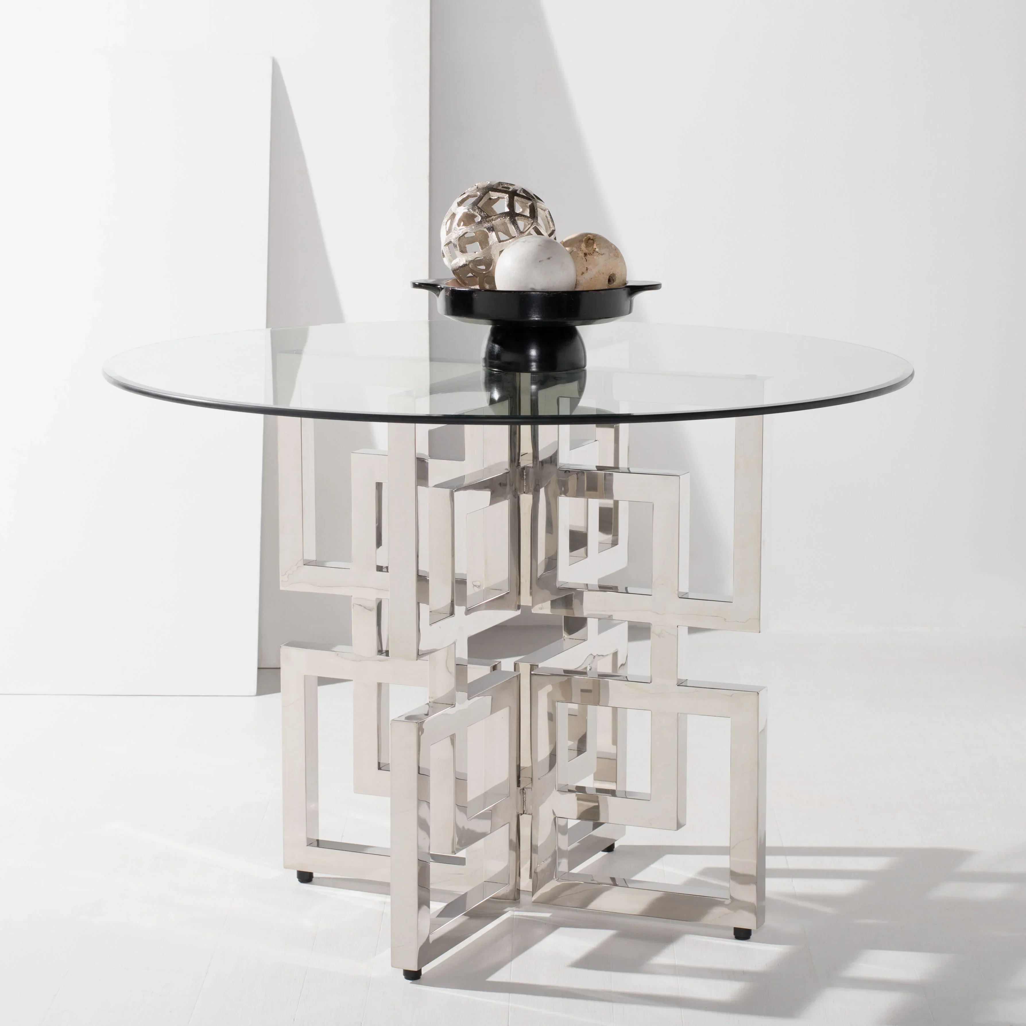 Harlan 54" Round Glass Top Dining Table - Image 4