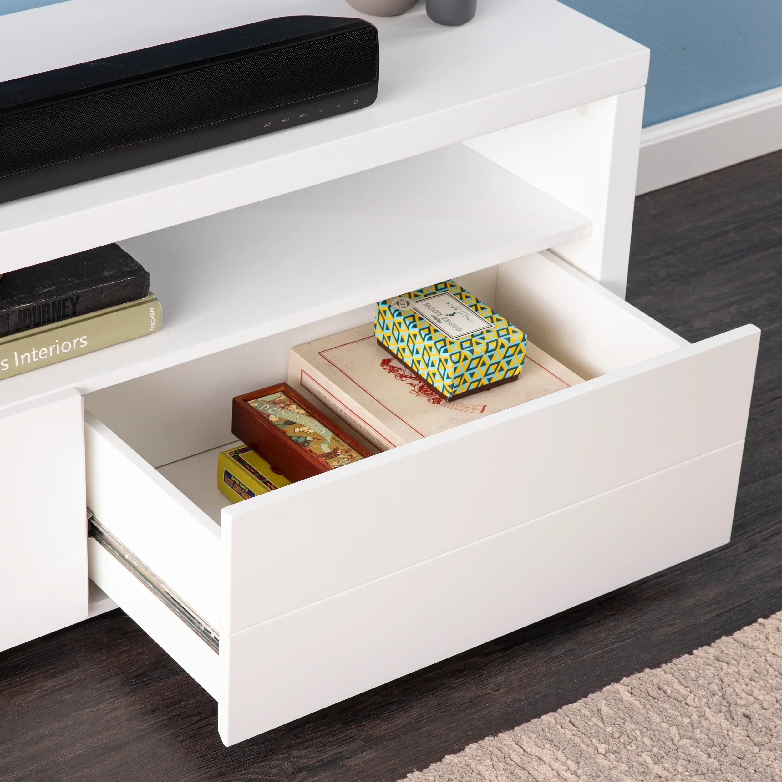 Harliston Contemporary Media Stand w/ Storage - Image 8