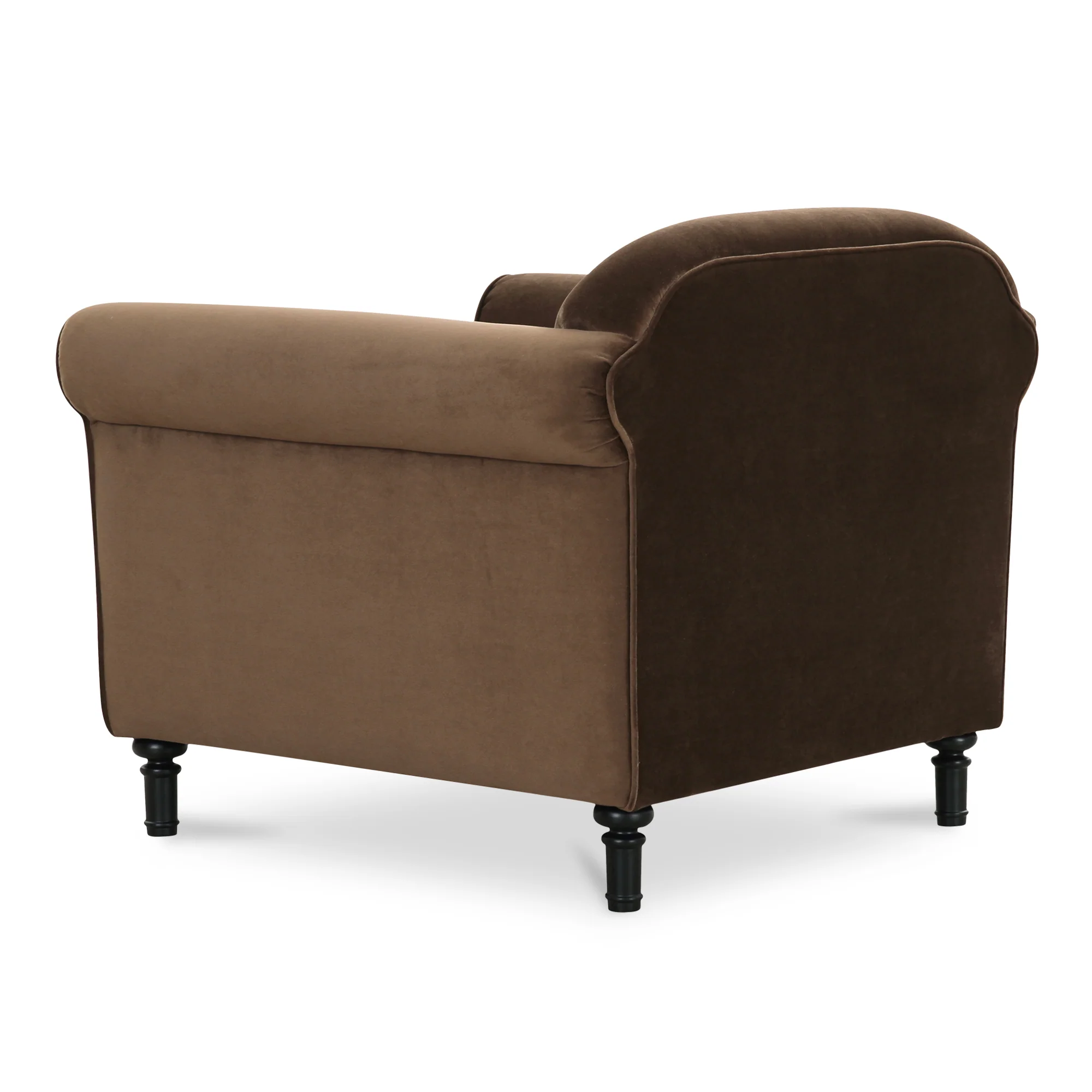 Harmony Accent Chair Dark Brown Faux Mohair - Image 3