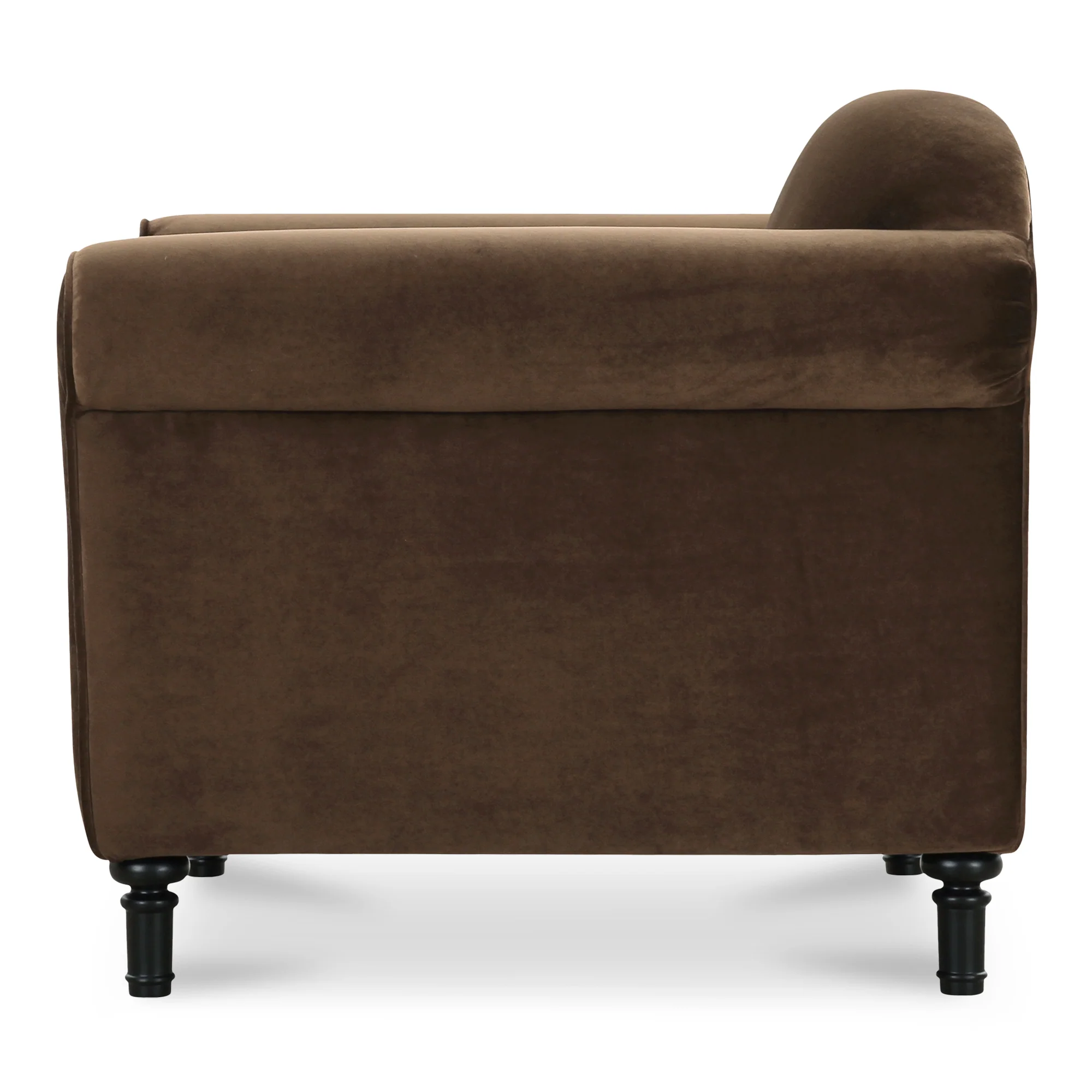 Harmony Accent Chair Dark Brown Faux Mohair - Image 5