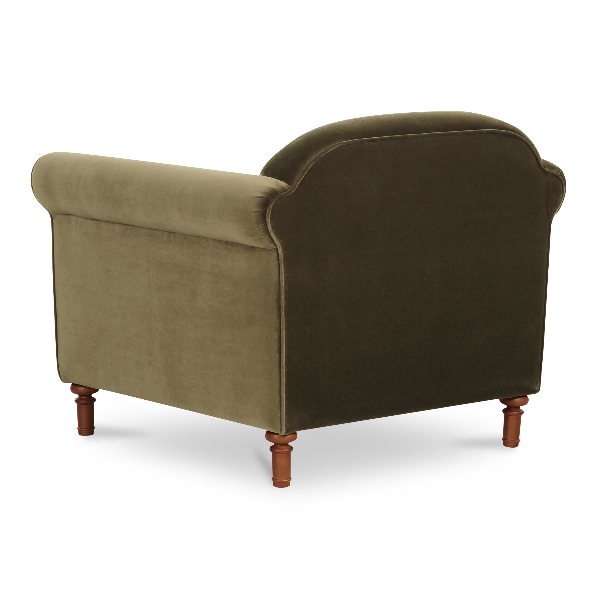 Harmony Accent Chair Dark Green Faux Mohair - Image 3